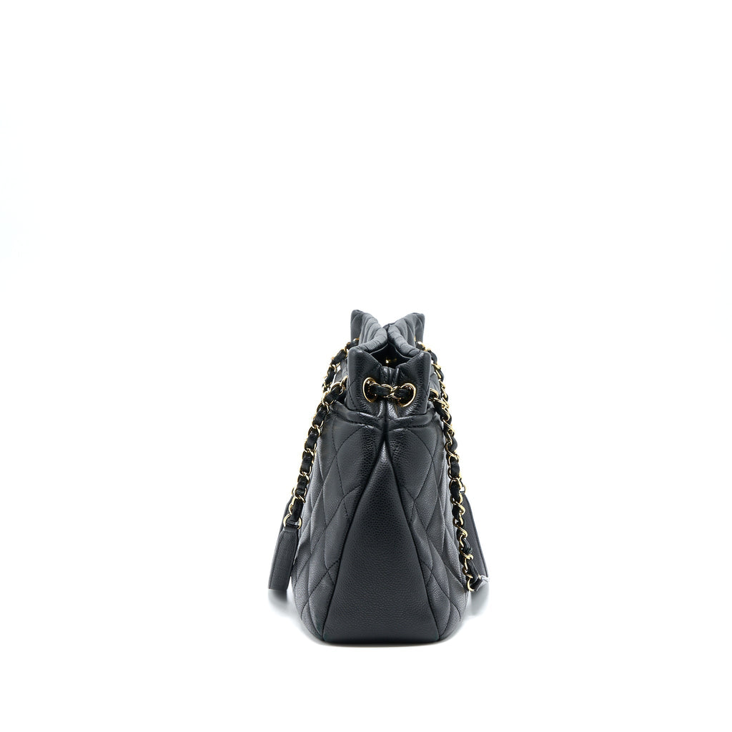 CHANEL MATELASSE CHAIN TOTE BAG CAVIAR BLACK GHW