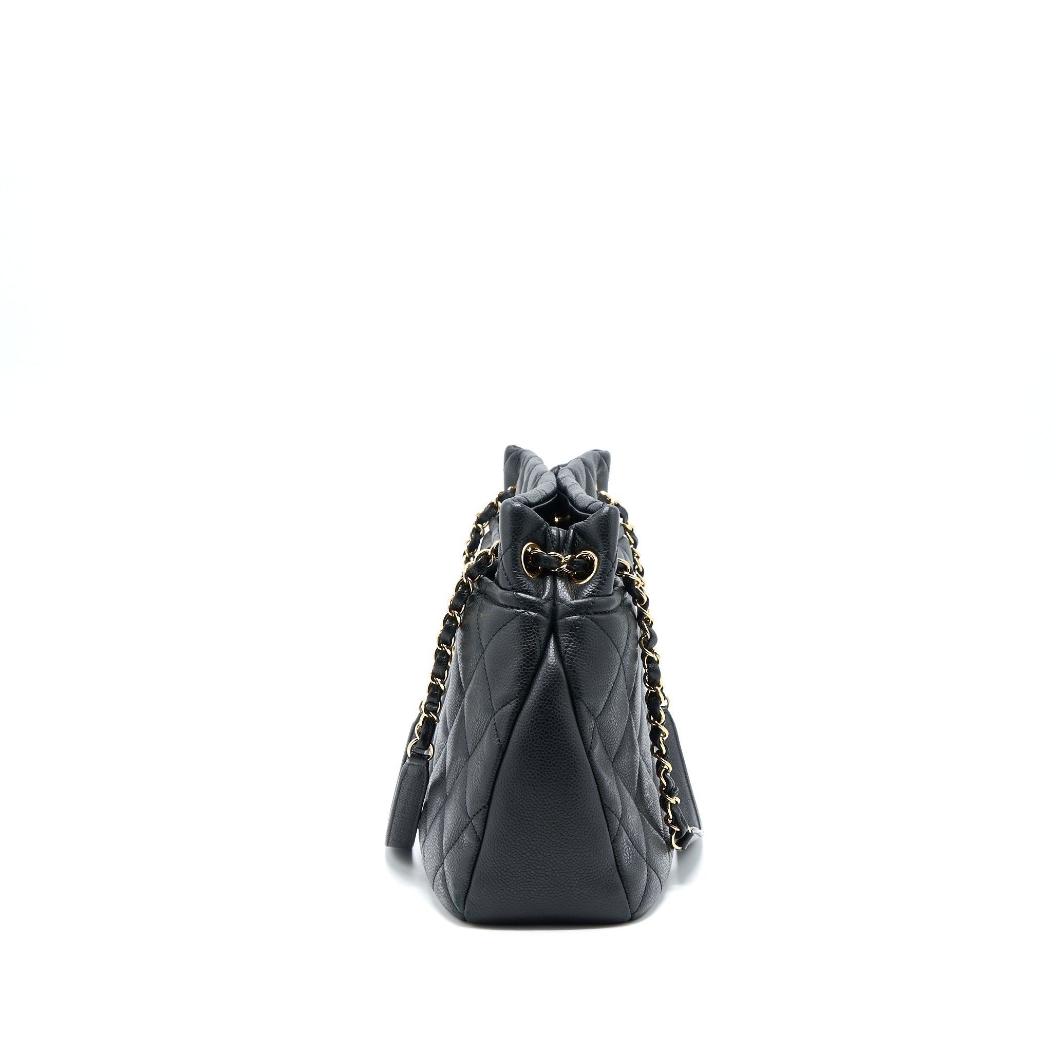 CHANEL MATELASSE CHAIN TOTE BAG CAVIAR BLACK GHW
