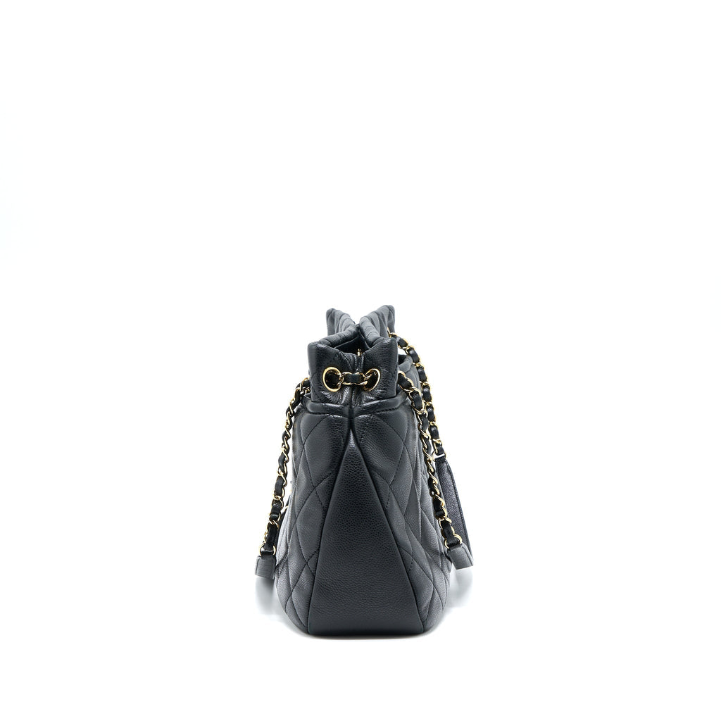 CHANEL MATELASSE CHAIN TOTE BAG CAVIAR BLACK GHW