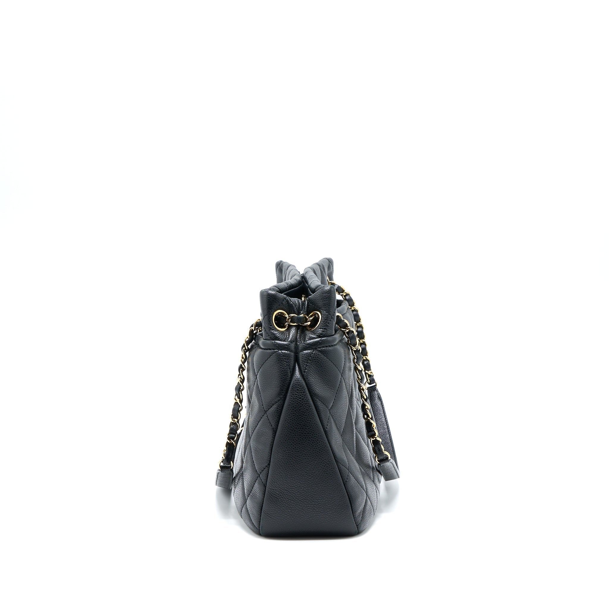 CHANEL MATELASSE CHAIN TOTE BAG CAVIAR BLACK GHW