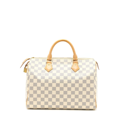 LOUIS VUITTON SPEEDY 30 DAMIER AZUR CANVAS GHW