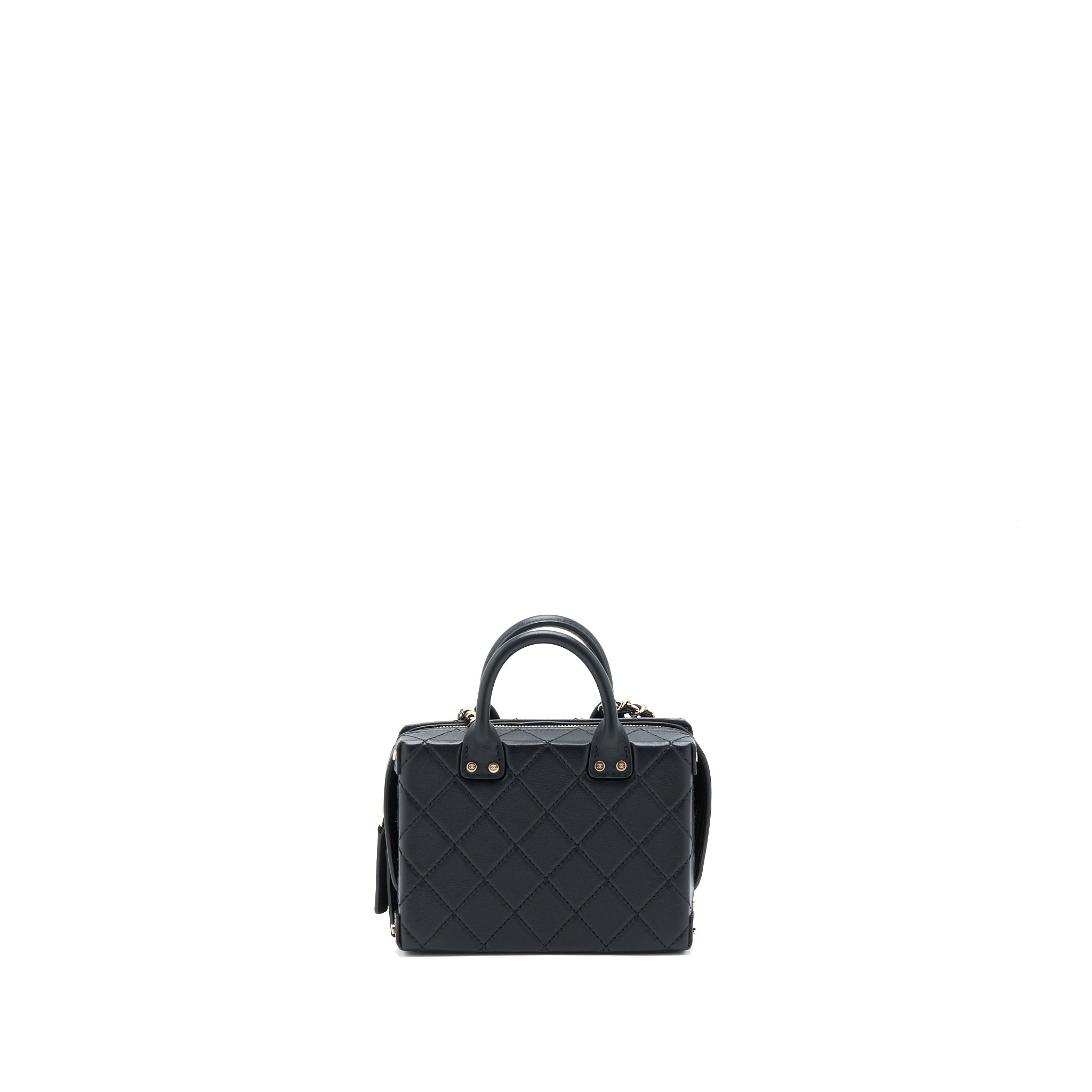 CHANEL 22B SMALL VANITY CASE CALFSKIN BLACK GHW (MICROCHIP)