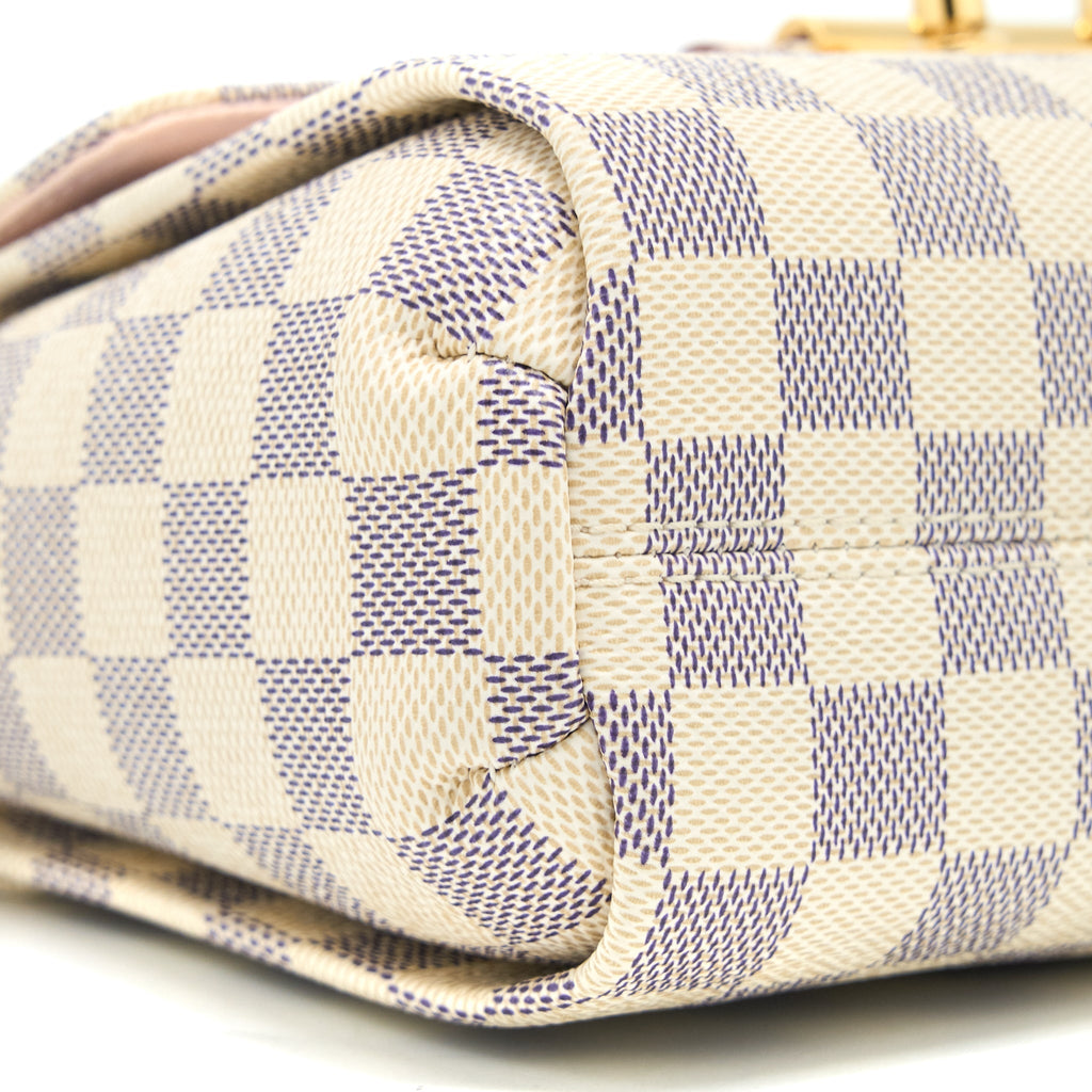 LOUIS VUITTON CROISETTE BAG DAMIER AZUR CANVAS GHW