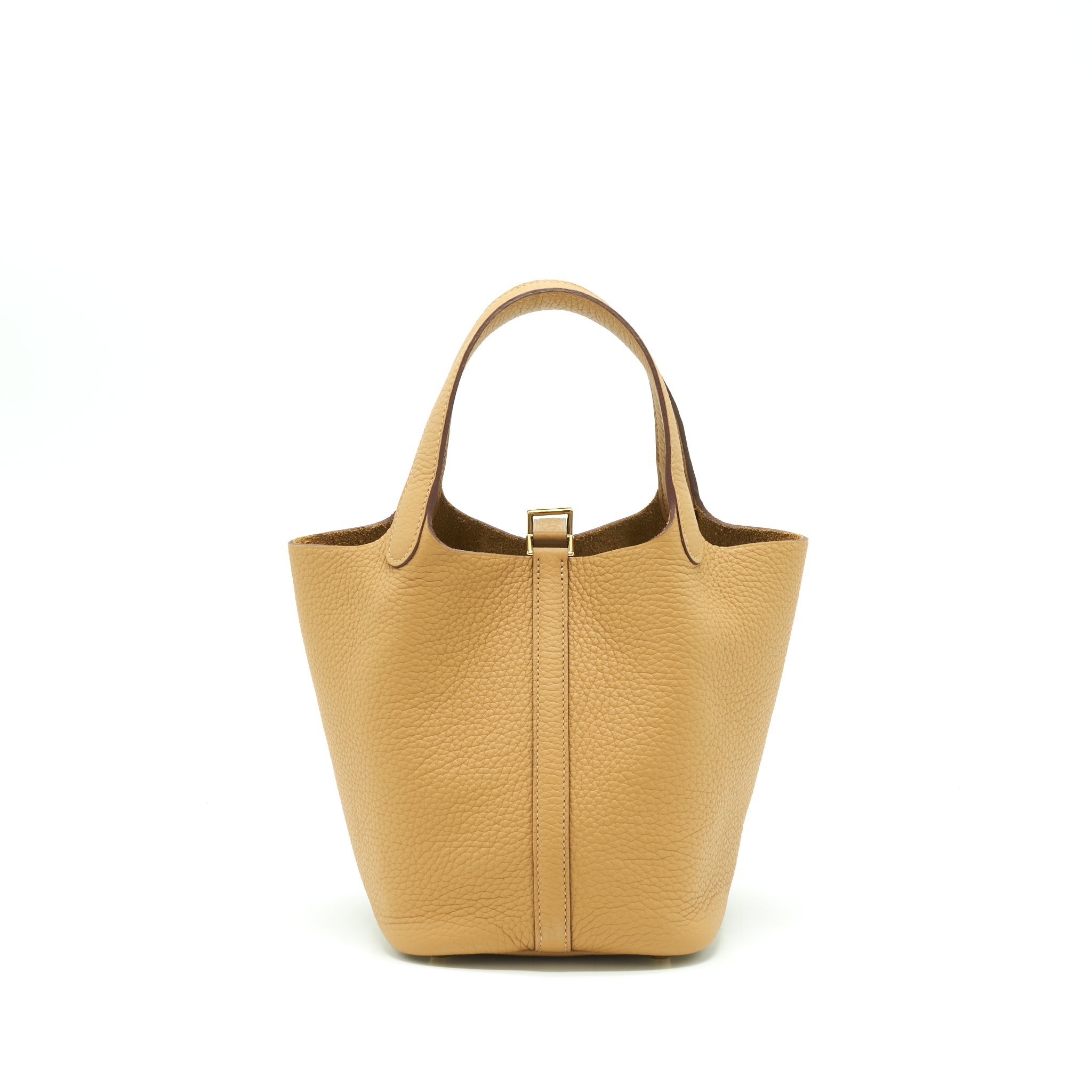 HERMES PICOTIN 18 LOCK BAG CLEMENCE BISCUIT GHW