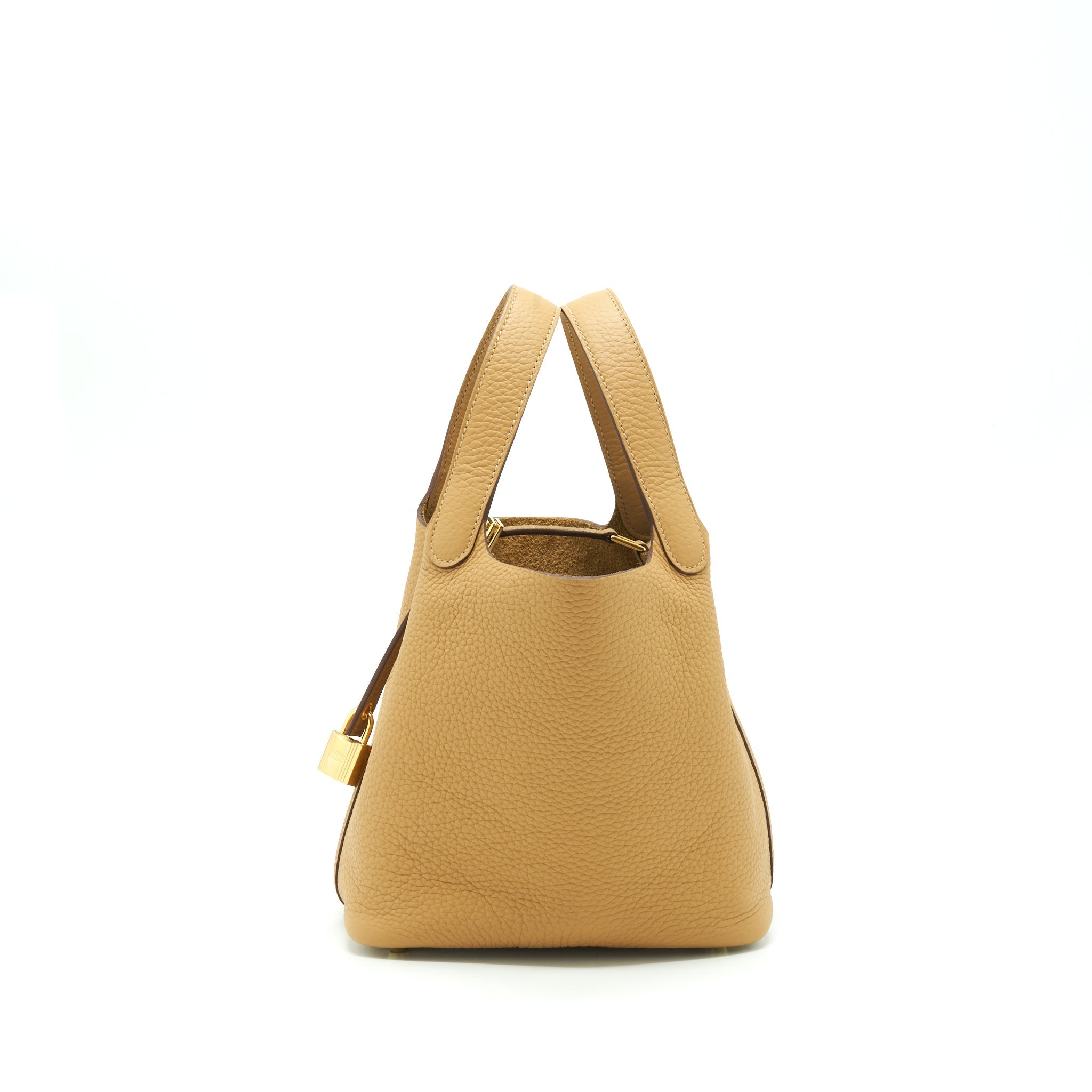 HERMES PICOTIN 18 LOCK BAG CLEMENCE BISCUIT GHW