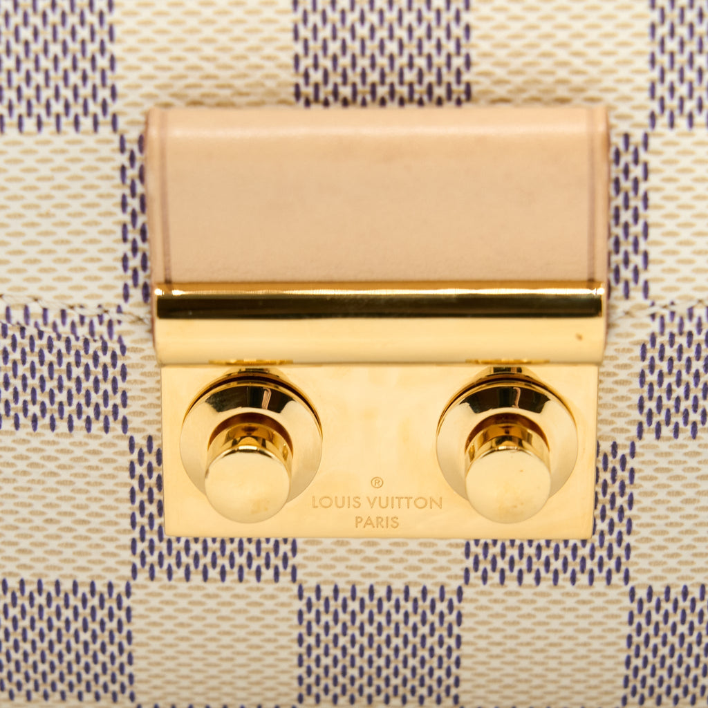 LOUIS VUITTON CROISETTE BAG DAMIER AZUR CANVAS GHW