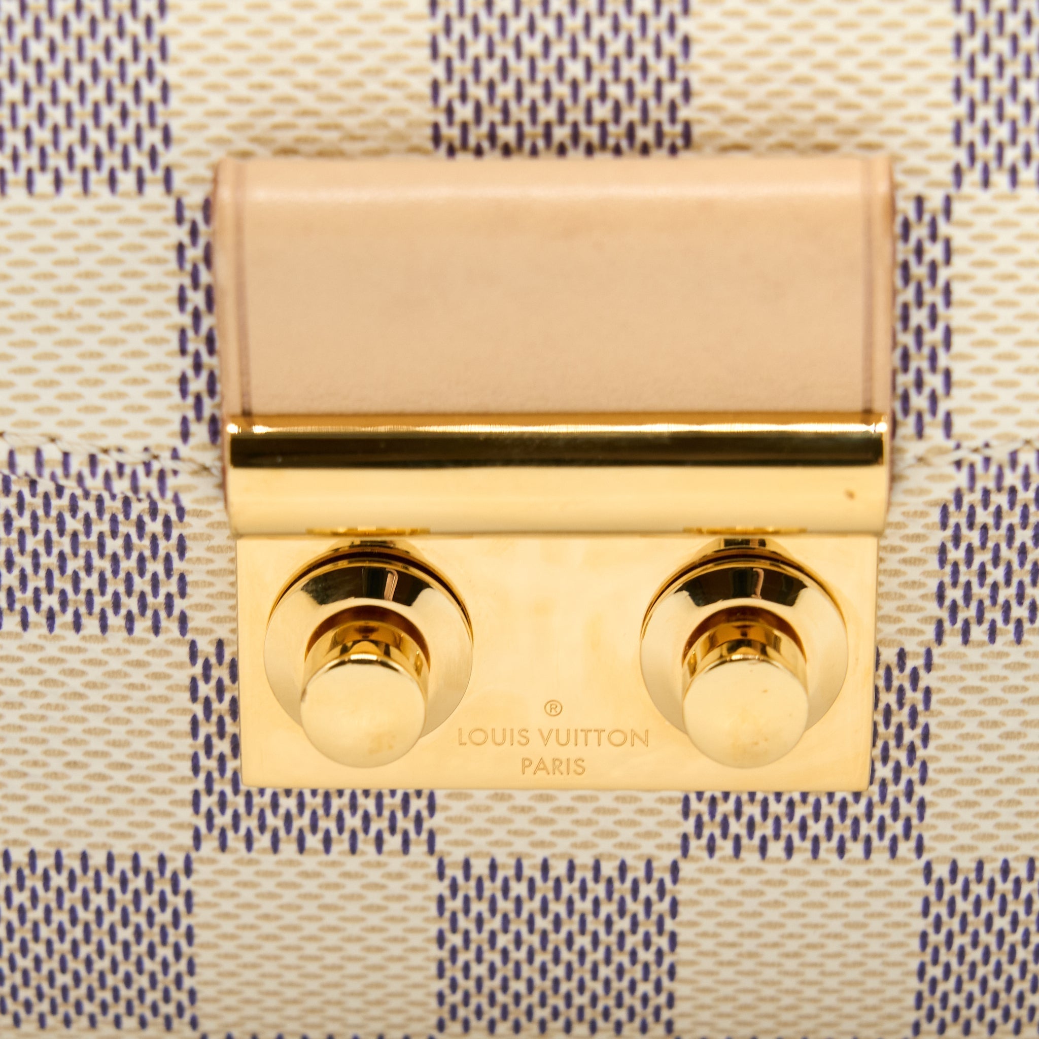 LOUIS VUITTON CROISETTE BAG DAMIER AZUR CANVAS GHW