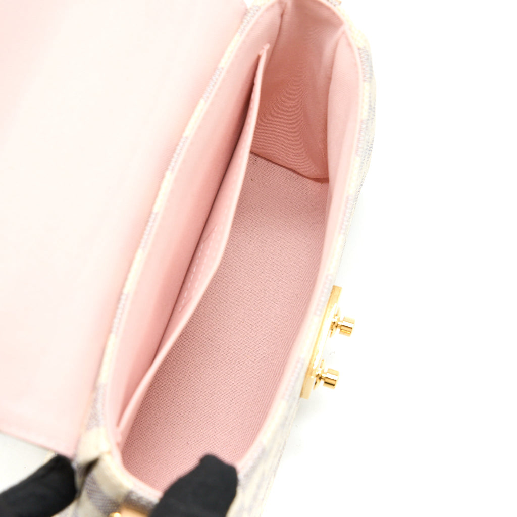 LOUIS VUITTON CROISETTE BAG DAMIER AZUR CANVAS GHW