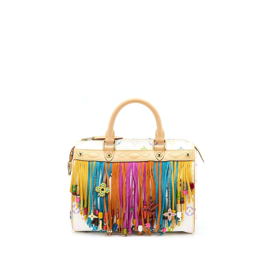 LOUIS VUITTON VINTAGE SPEEDY 25 LIMITED EDITION WHITE/MULTICOLOUR GHW