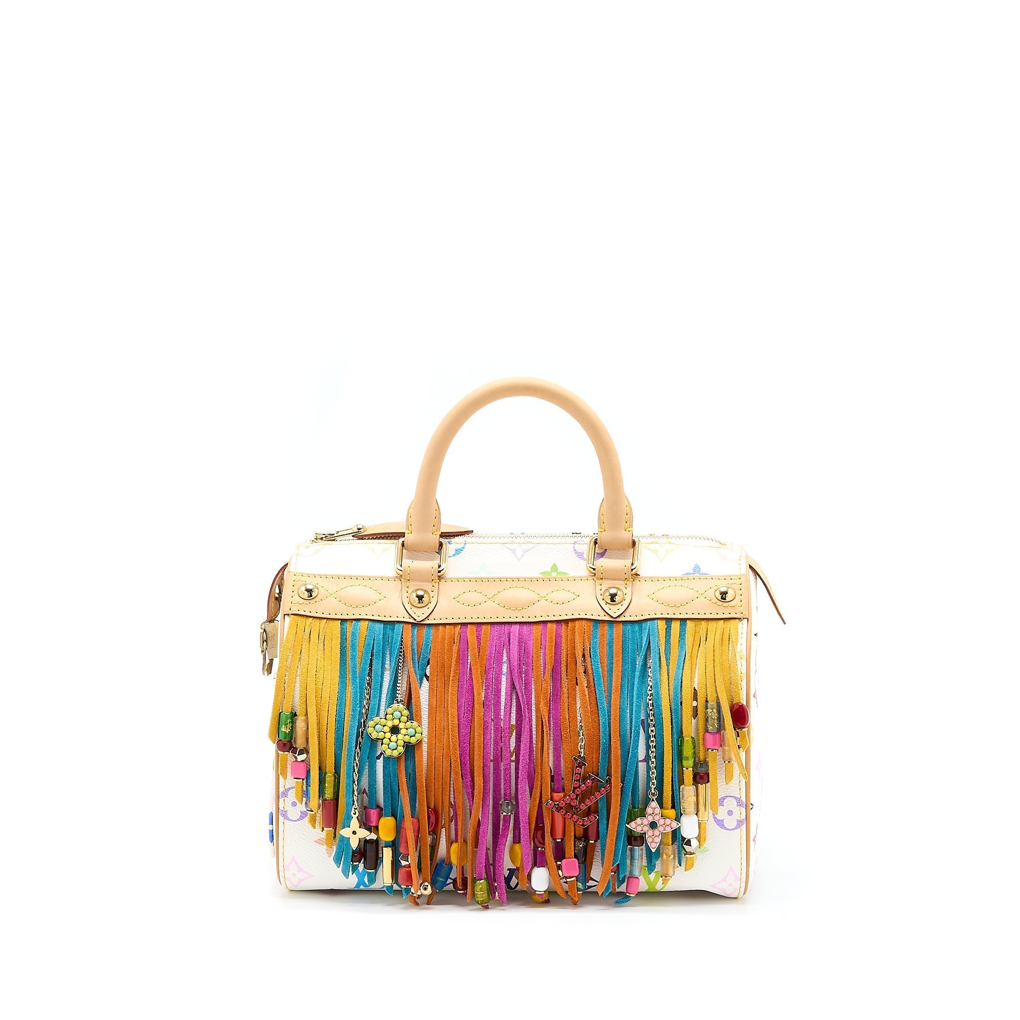 LOUIS VUITTON VINTAGE SPEEDY 25 LIMITED EDITION WHITE/MULTICOLOUR GHW