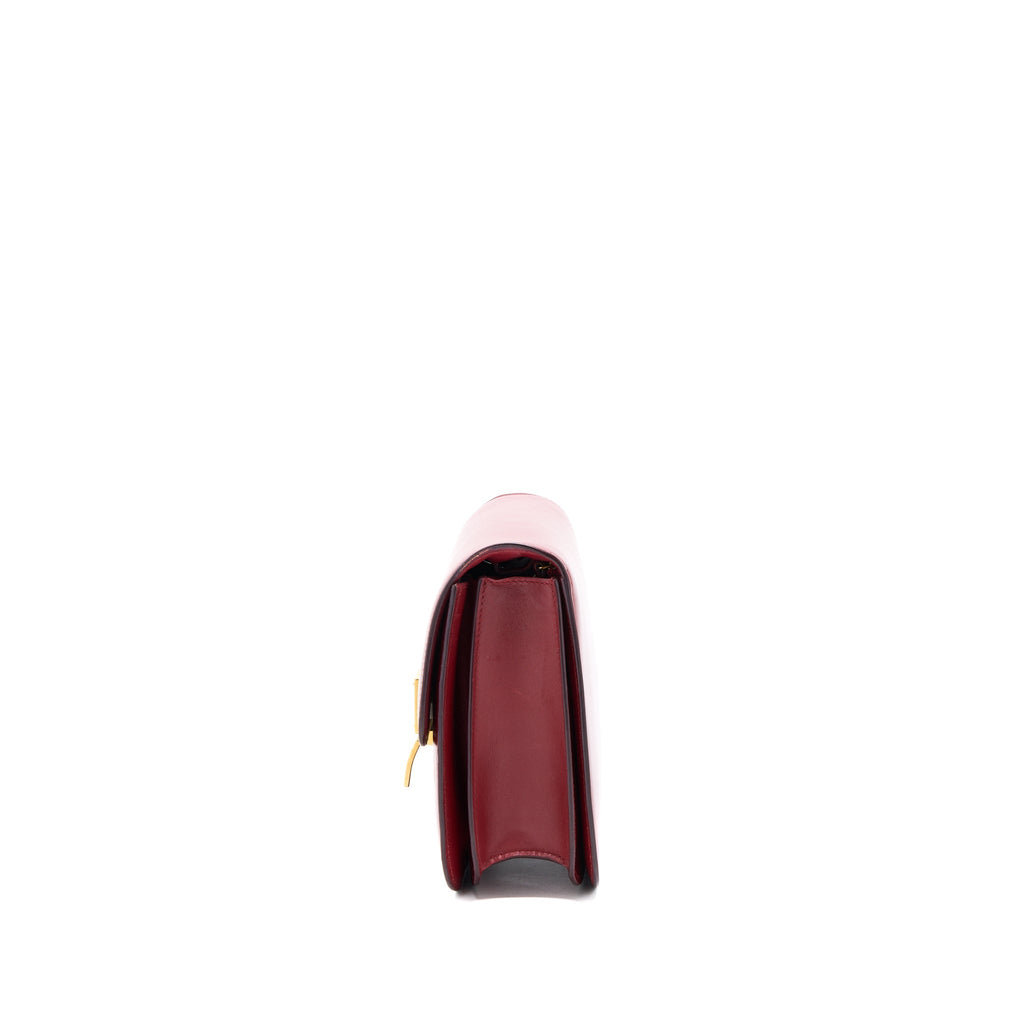 CELINE MEDIUM CLASSIC BOX BAG CALFSKIN RED GHW