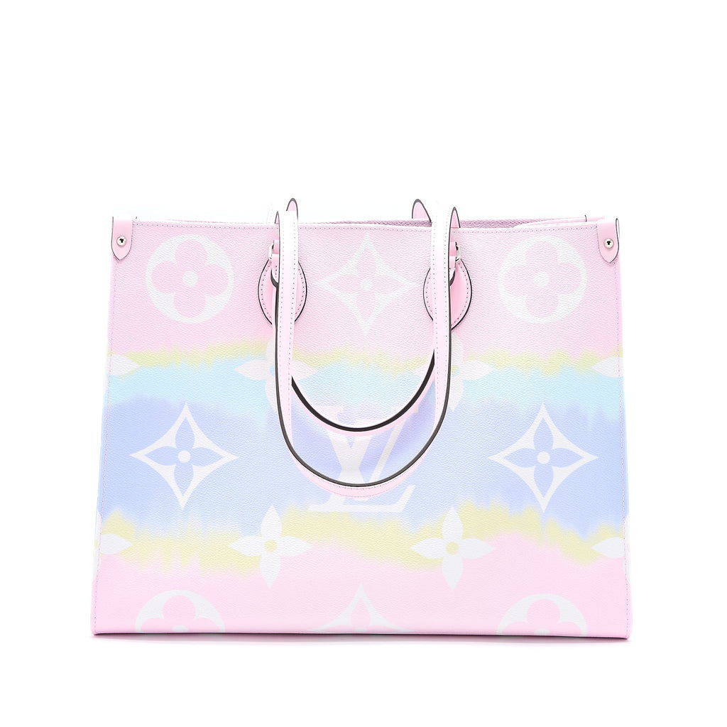 LOUIS VUITTON ESCALE ONTHEGO GM TOTE BAG PASTEL MONOGRAM CANVAS SHW
