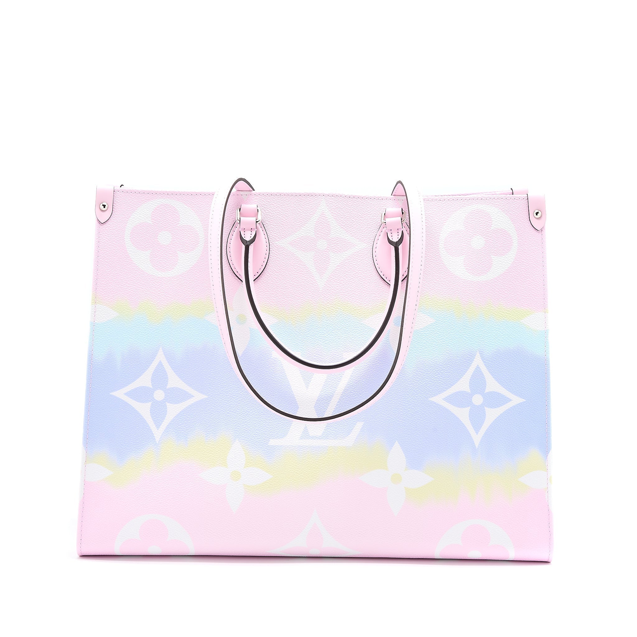 LOUIS VUITTON ESCALE ONTHEGO GM TOTE BAG PASTEL MONOGRAM CANVAS SHW