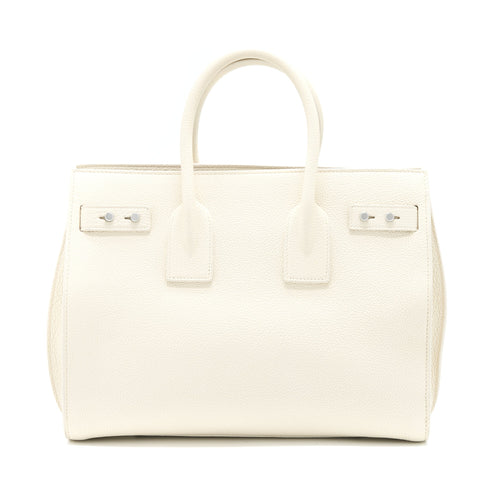 SAINT LAURENT SAC DE JOUR TOTE BAG CALFSKIN WHITE SHW