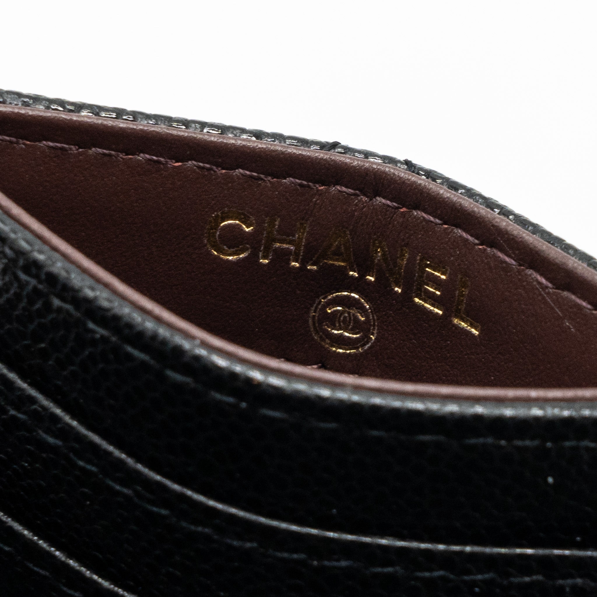 CHANEL 23K CARD HOLDER CAVIAR BLACK GHW(MICROCHIP)