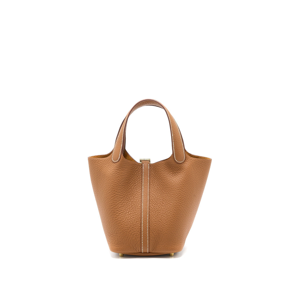 HERMES PICOTIN 18 LOCK BAG CLEMENCE GOLD GHW