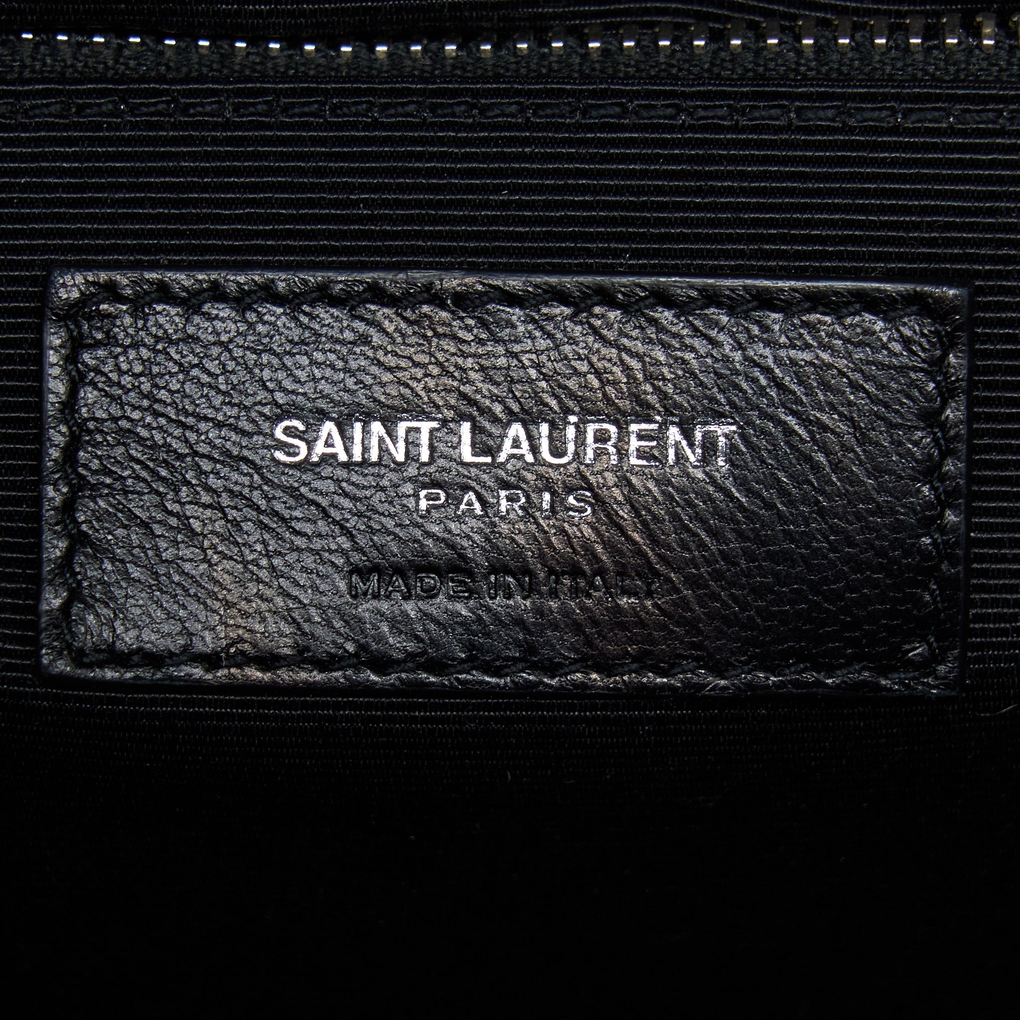 SAINT LAURENT ENVELOP SHOULDER BAG CALFSKIN NAVY SHW