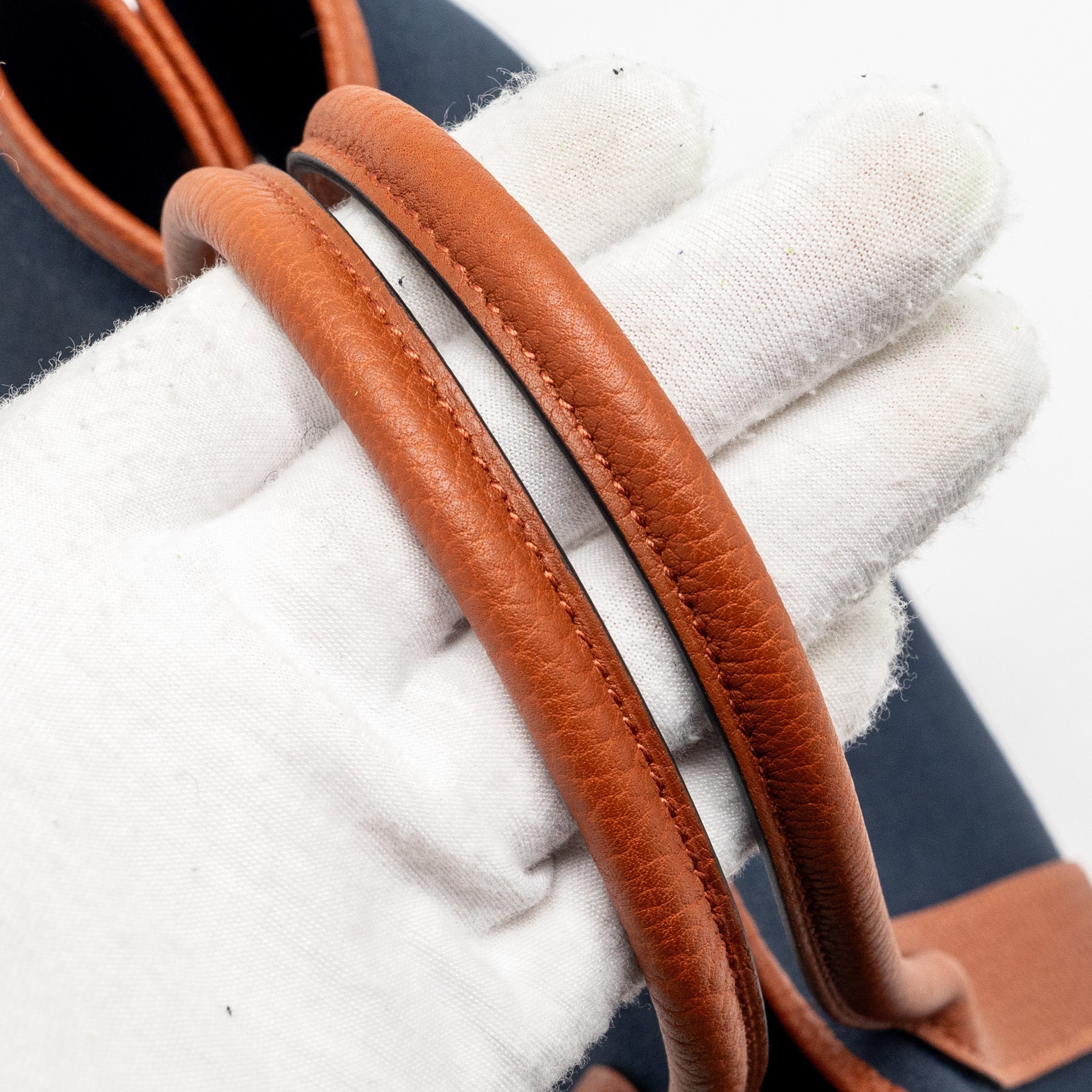 HERMES GARDEN PARTY 30 CANVAS/NEGONDA BLUE MARINE/CUIVRE SHW