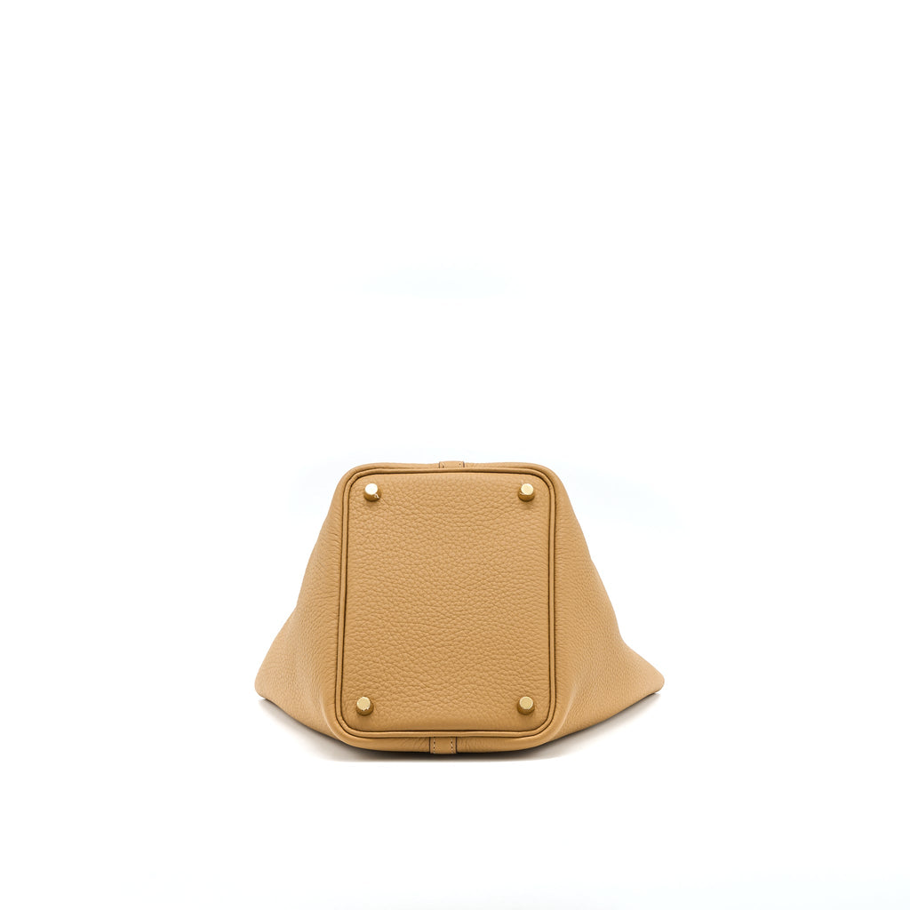 HERMES PICOTIN 18 LOCK BAG CLEMENCE BISCUIT GHW