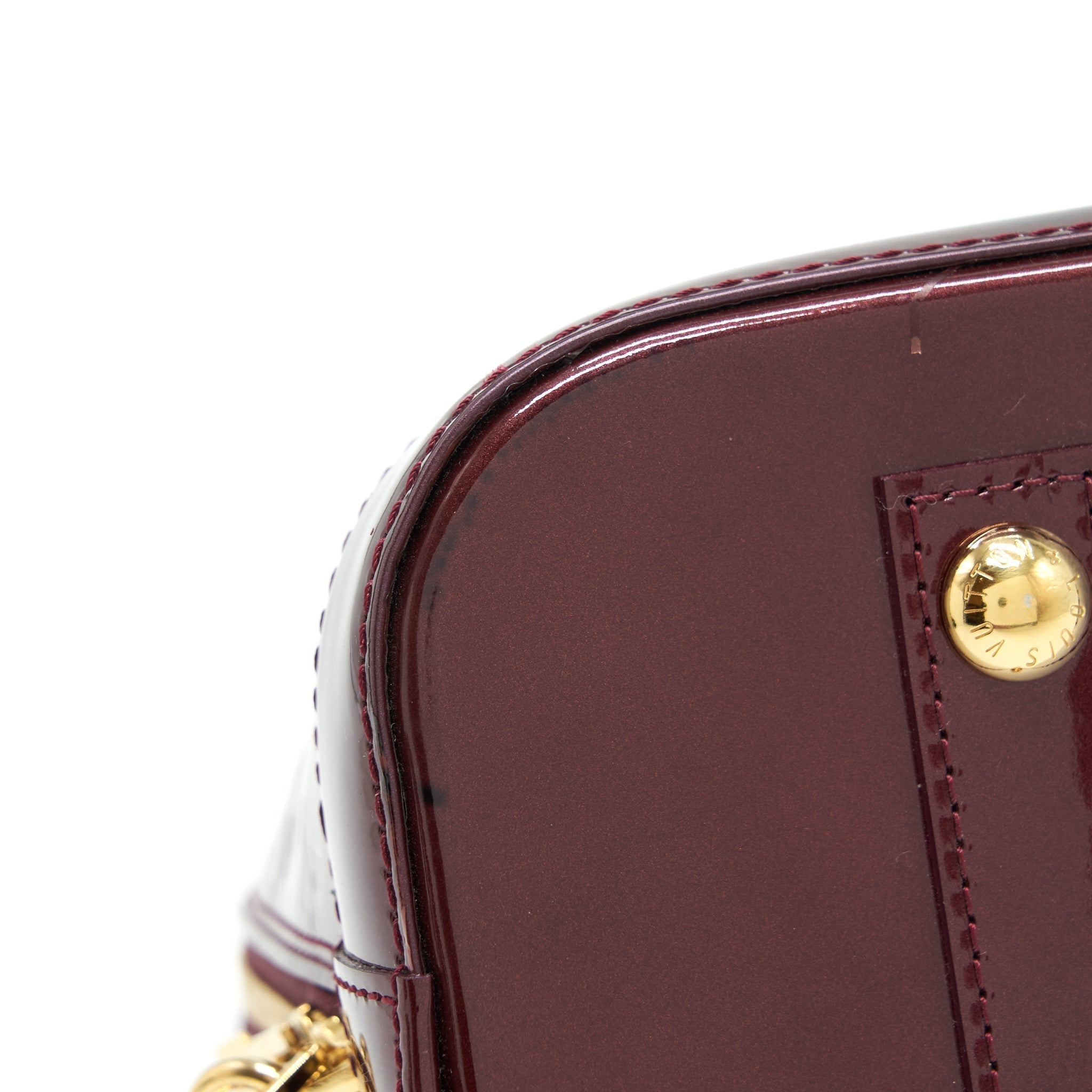 LOUIS VUITTON ALMA PM PATENT AMARANTE GHW