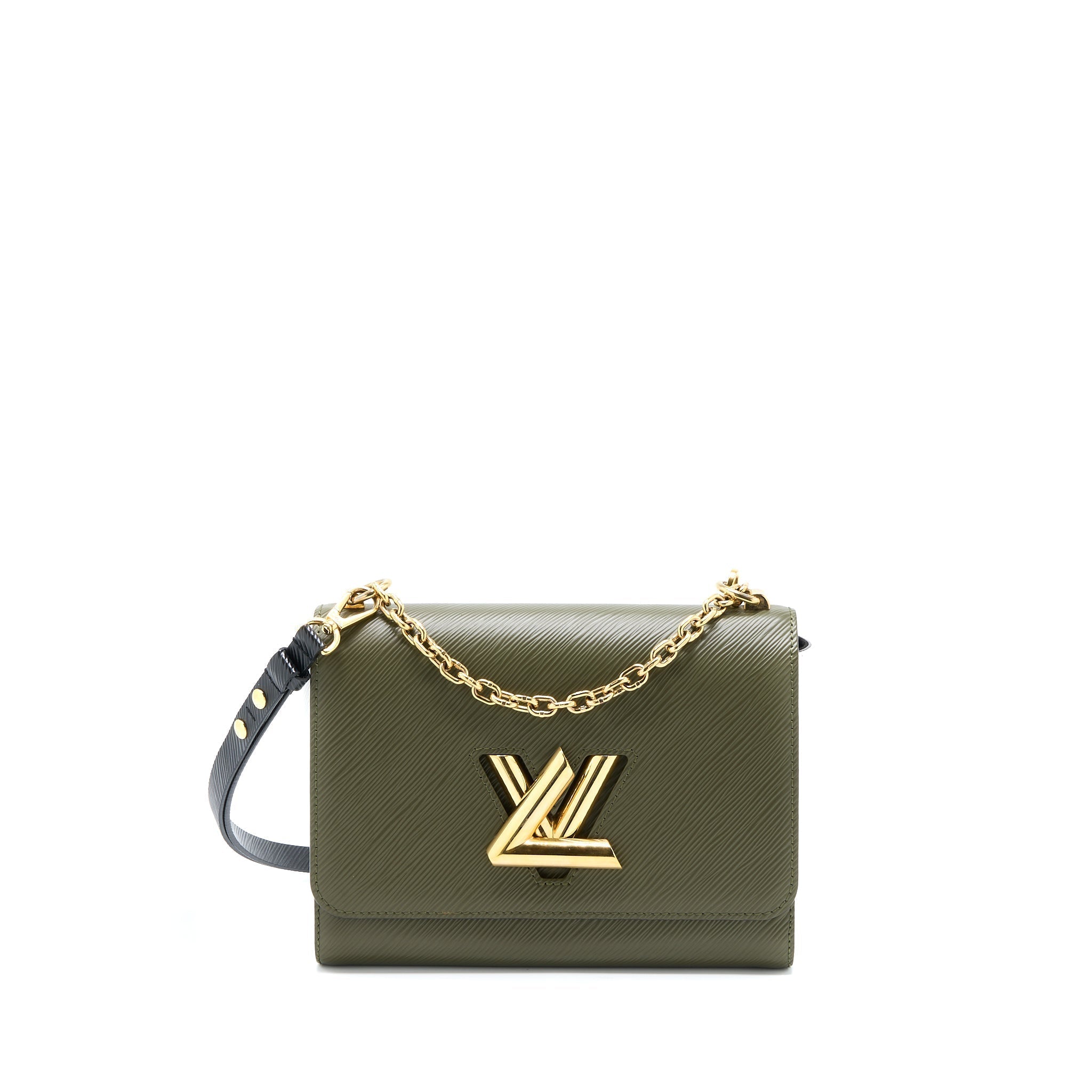 LOUIS VUITTON TWIST BAG MM EPI GREEN/WHITE GHW