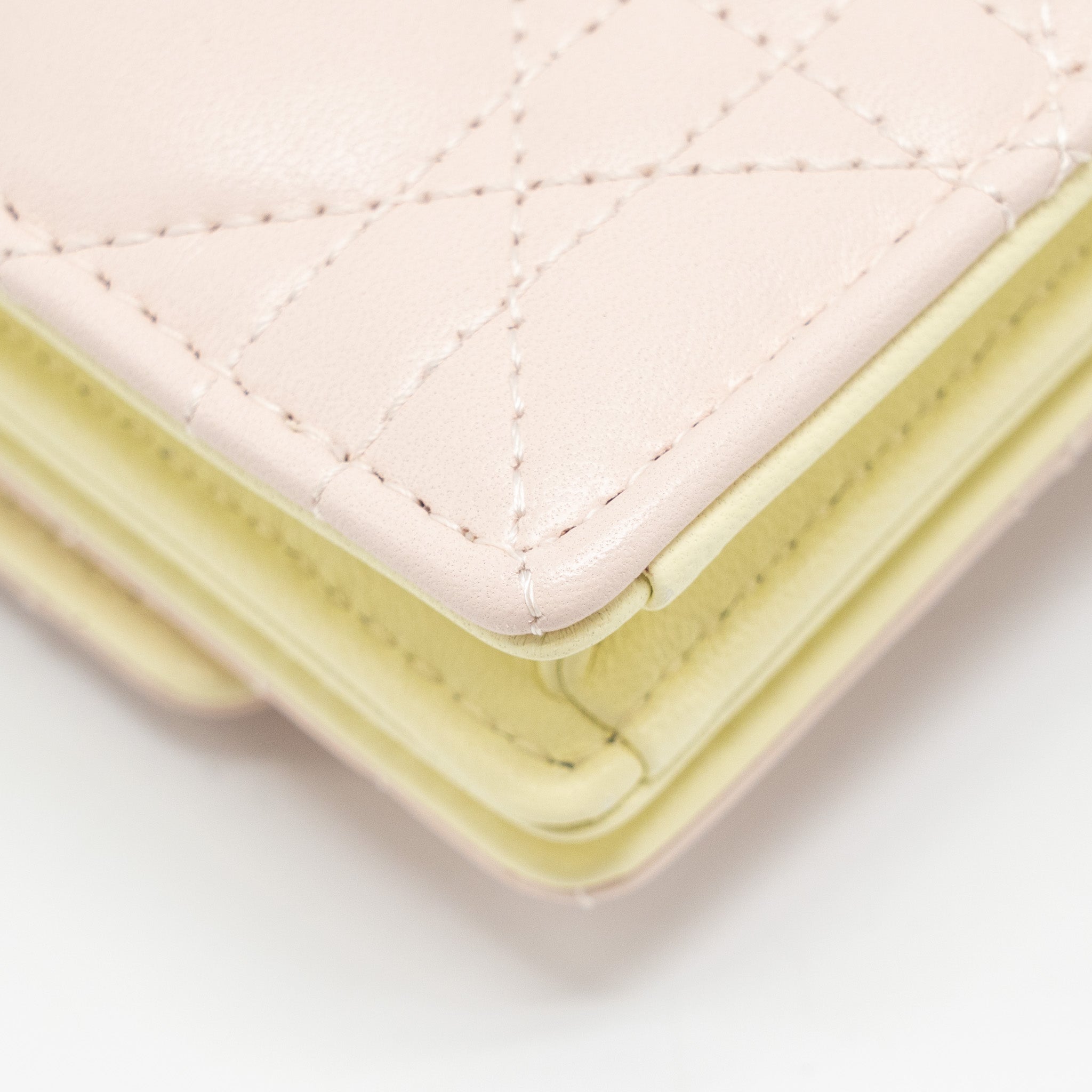 DIOR MY DIOR MINI BAG LAMBSKIN LIGHT PINK/LIGHT YELLOW LGHW