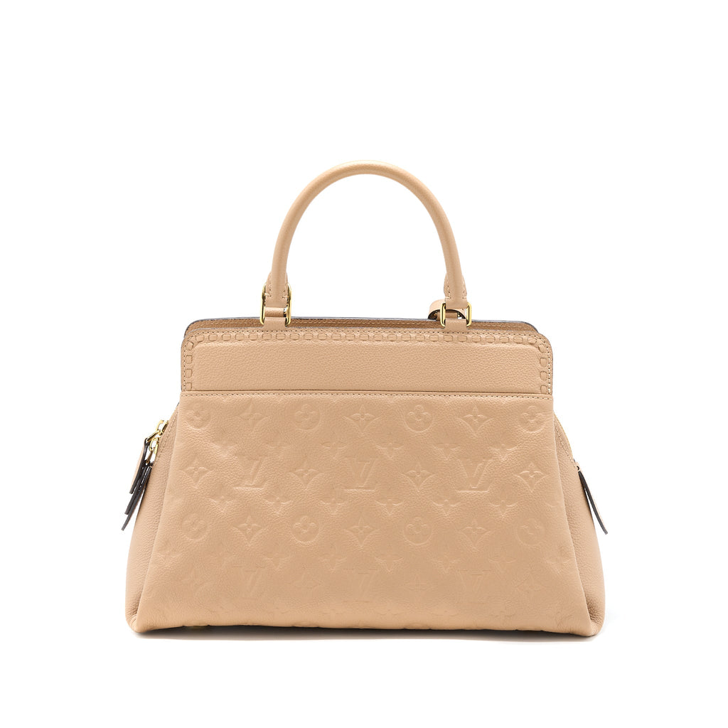 LOUIS VUITTON VOSGES MM MONOGRAM EMPREINTE DARK BEIGE GHW