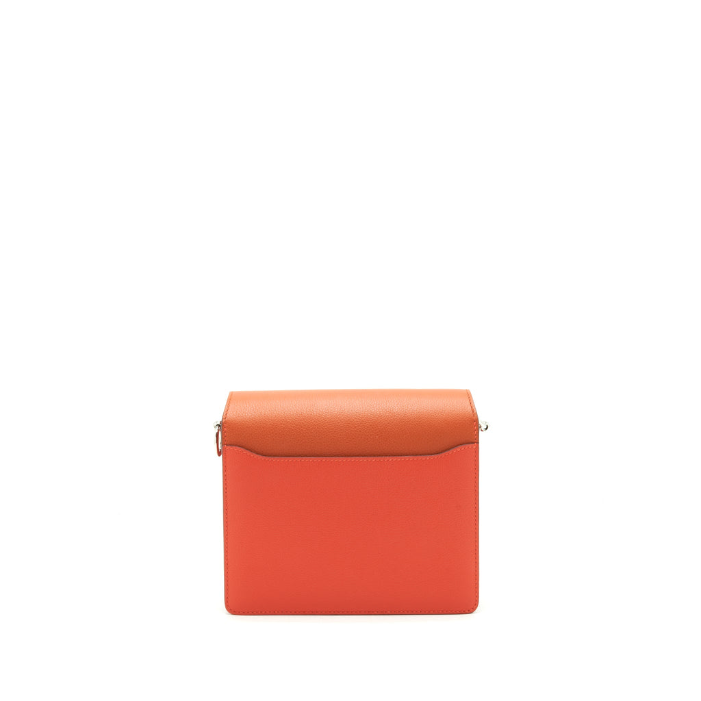 HERMES MINI ROULIS EVERCOLOR BICOLOR CAPUCINE / TERRE BATTUE SHW