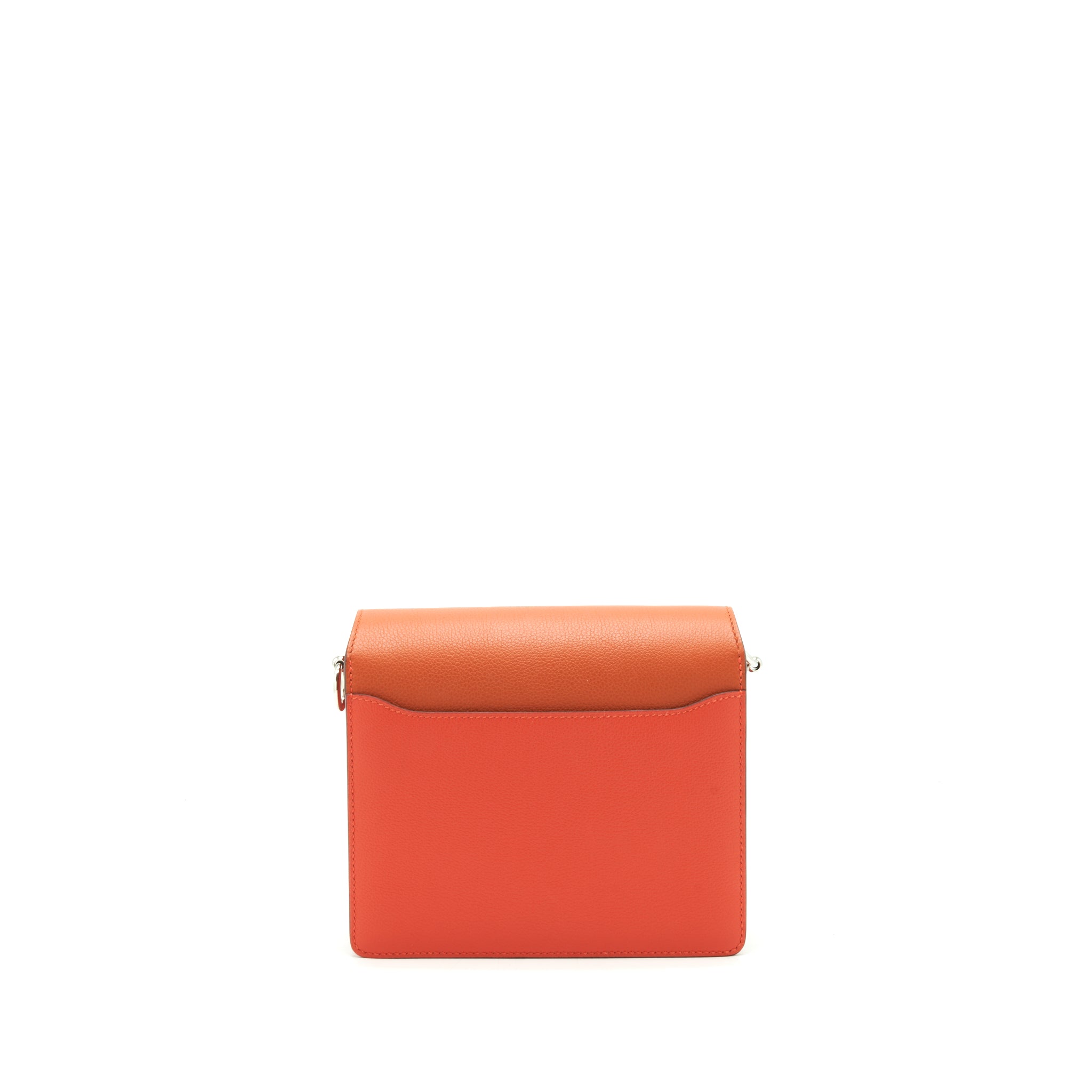 HERMES MINI ROULIS EVERCOLOR BICOLOR CAPUCINE / TERRE BATTUE SHW