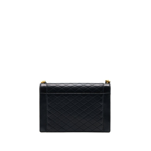 SAINT LAURENT/YSL ENVELOP SHOULDER BAG LAMBSKIN BLACK GHW