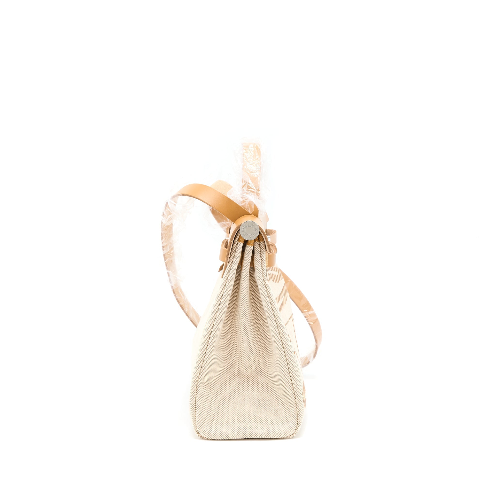 HERMES HERBAG ZIP 31 TOILE H EN RELIEF BRIDES SABLE/ECRU-BEIGE/NAT SABLE