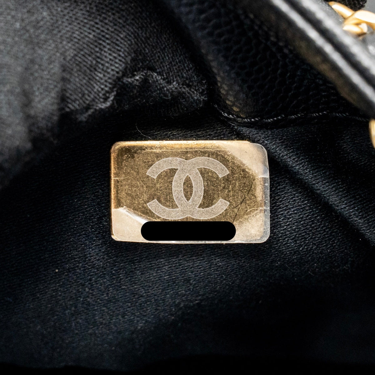 Chanel Medium 25 Bag Caviar Black GHW (Microchip)