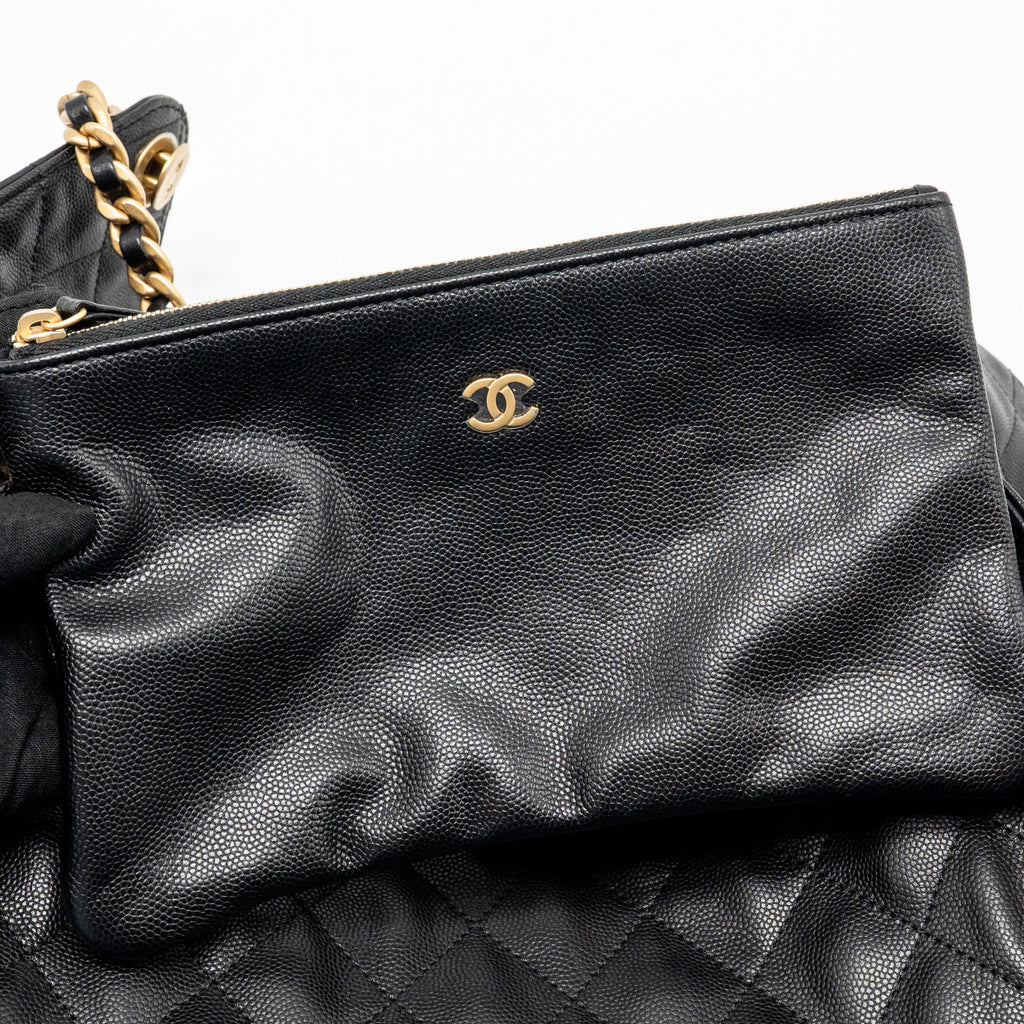 Chanel Medium 25 Bag Caviar Black GHW (Microchip)