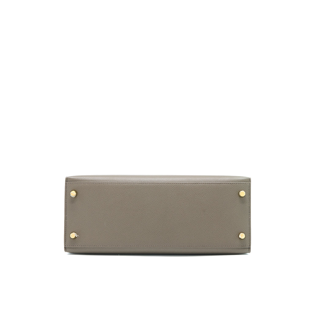 Hermes Kelly 28 Sellier Epsom 8F Gris Etain GHW