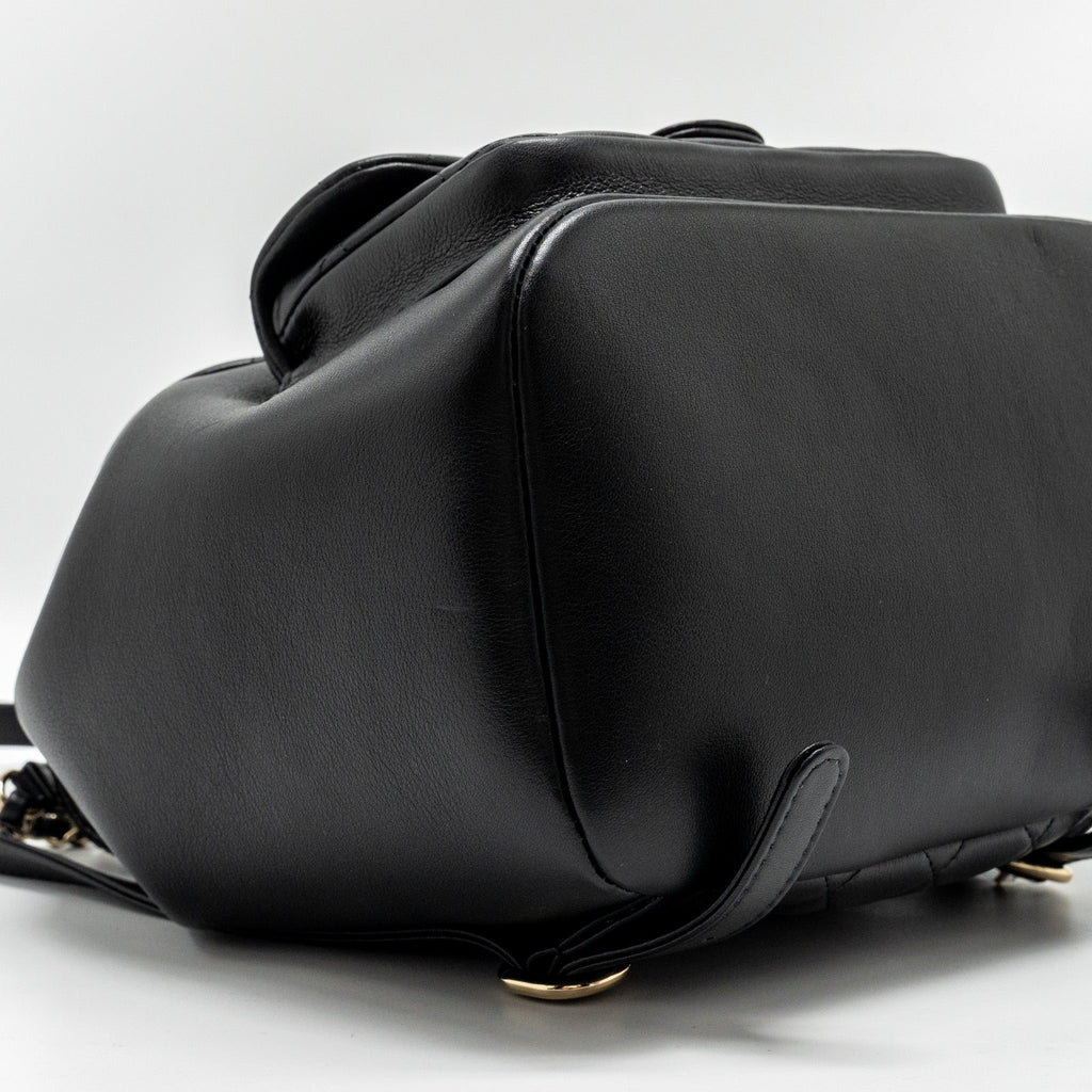 CHANEL 23C LARGE DUMA BACKPACK CALFSKIN BLACK LGHW (MICROCHIP)