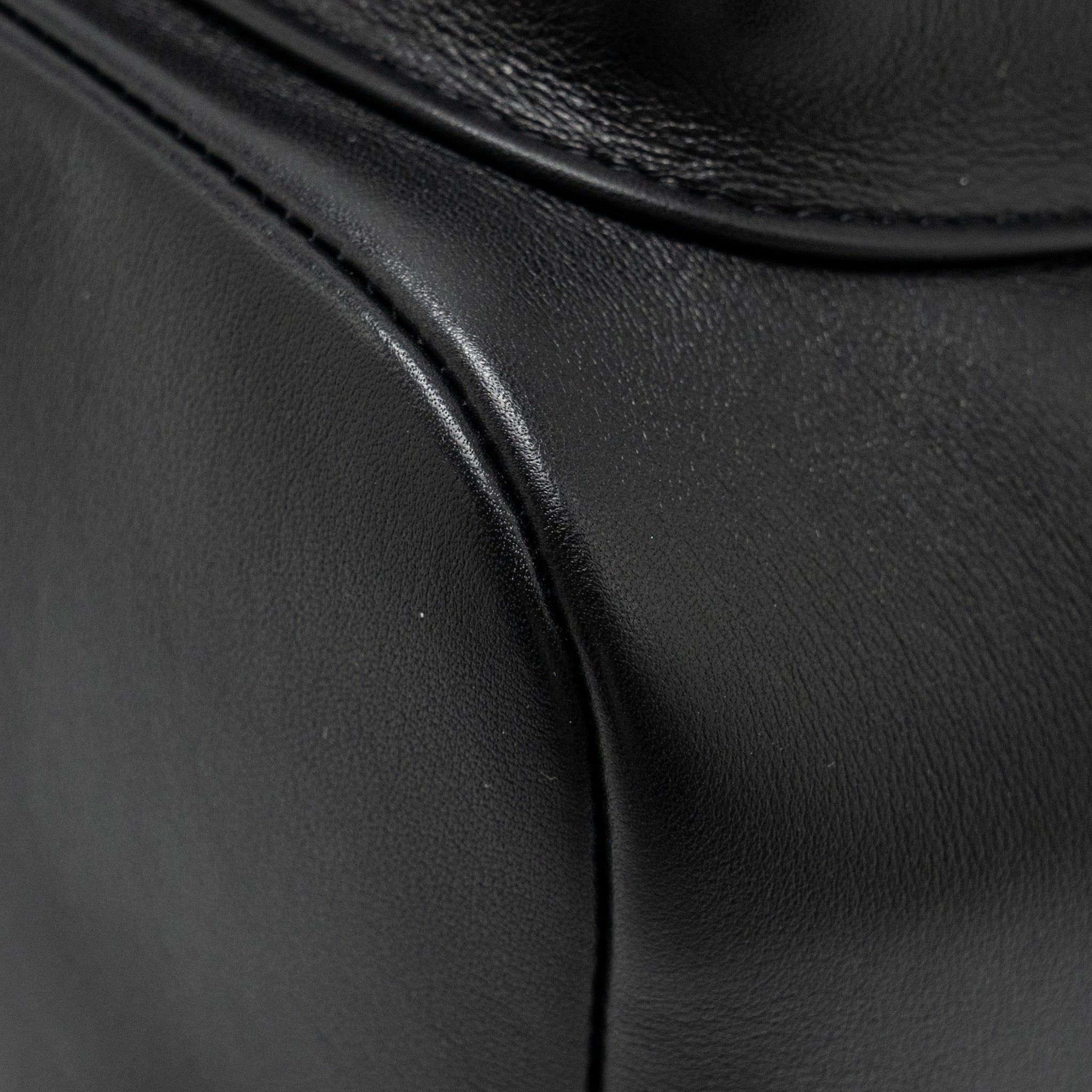 CHANEL 23C LARGE DUMA BACKPACK CALFSKIN BLACK LGHW (MICROCHIP)