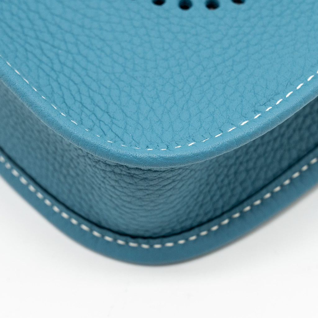 HERMES MINI EVELYNE CLEMENCE NEW BLUE JEAN SHW