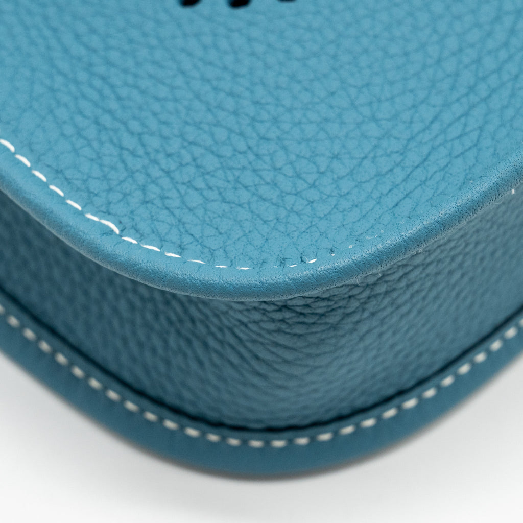 HERMES MINI EVELYNE CLEMENCE NEW BLUE JEAN SHW
