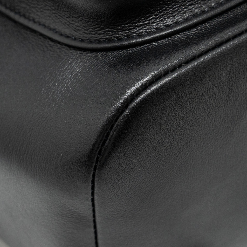 CHANEL 23C LARGE DUMA BACKPACK CALFSKIN BLACK LGHW (MICROCHIP)
