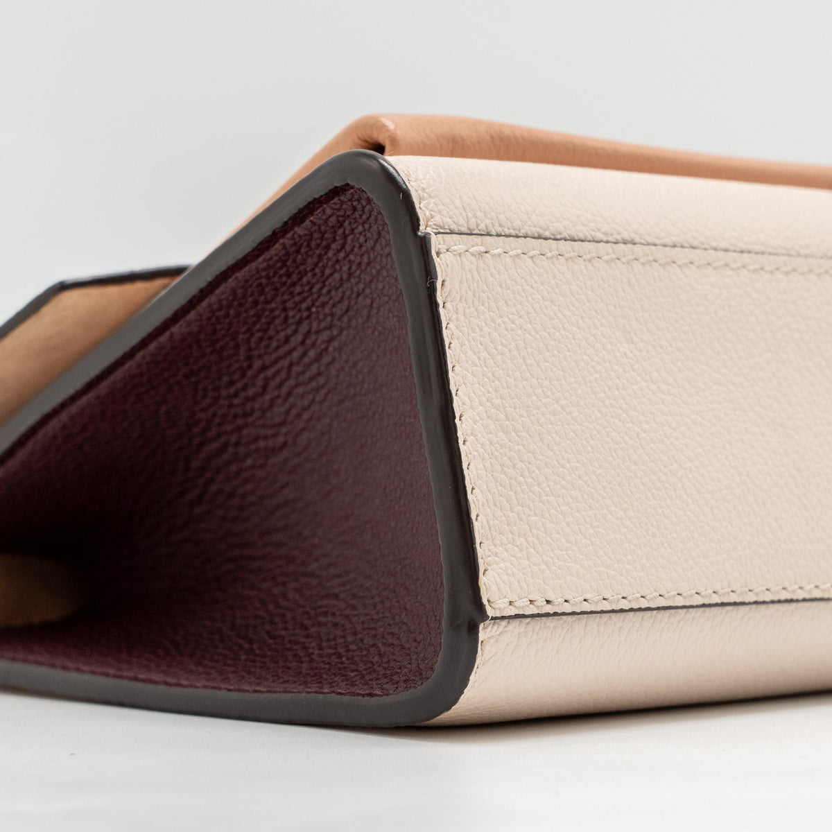 LOUIS VUITTON MYLOCKME BB CALFSKIN BURGUNDY/WHITE/PINK SHW