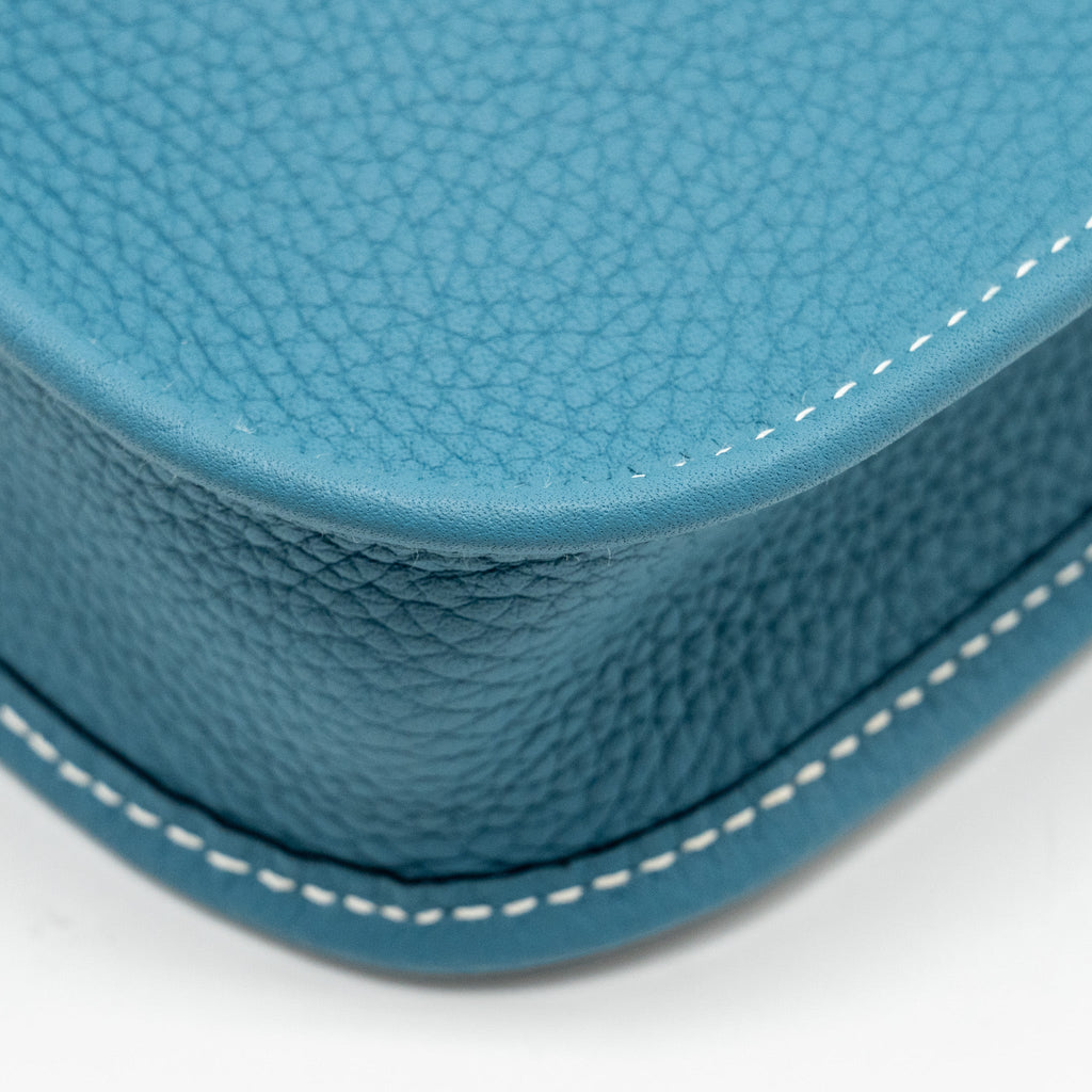 HERMES MINI EVELYNE CLEMENCE NEW BLUE JEAN SHW