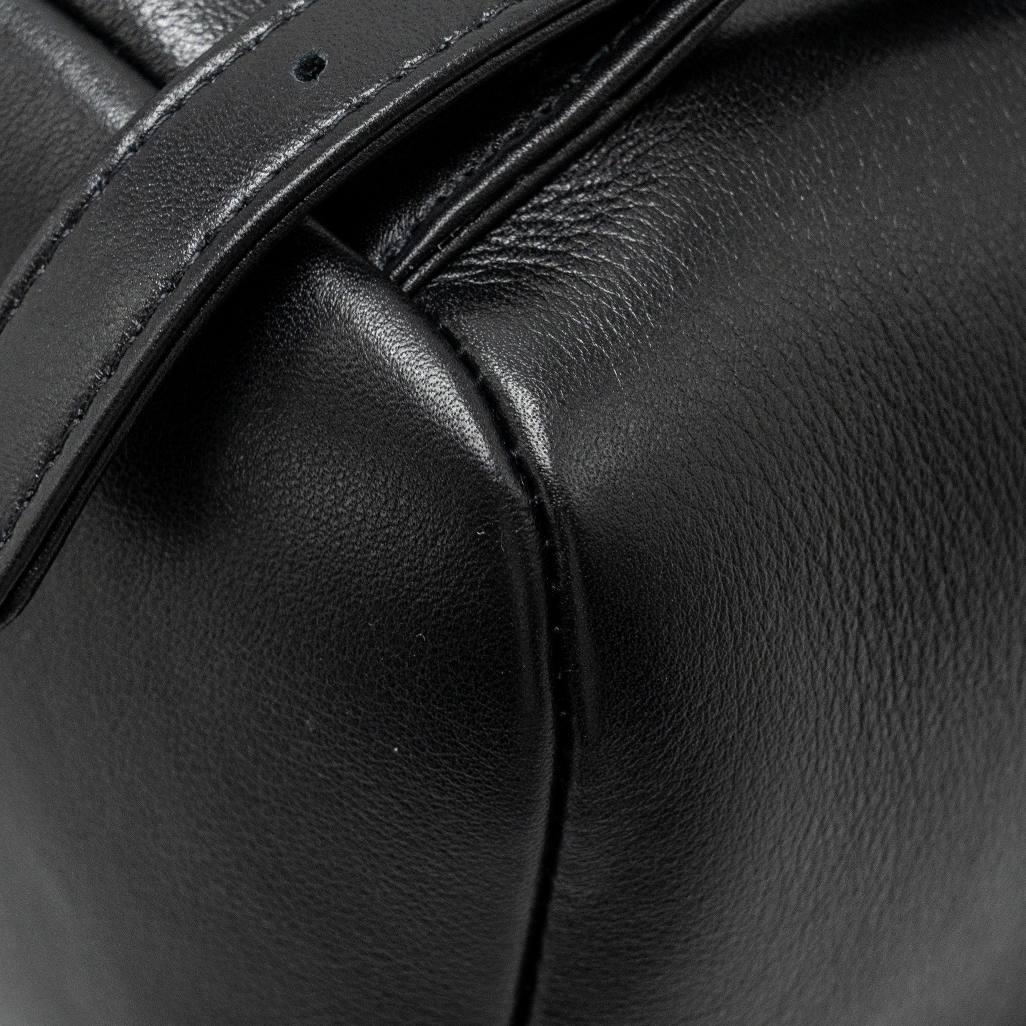 CHANEL 23C LARGE DUMA BACKPACK CALFSKIN BLACK LGHW (MICROCHIP)