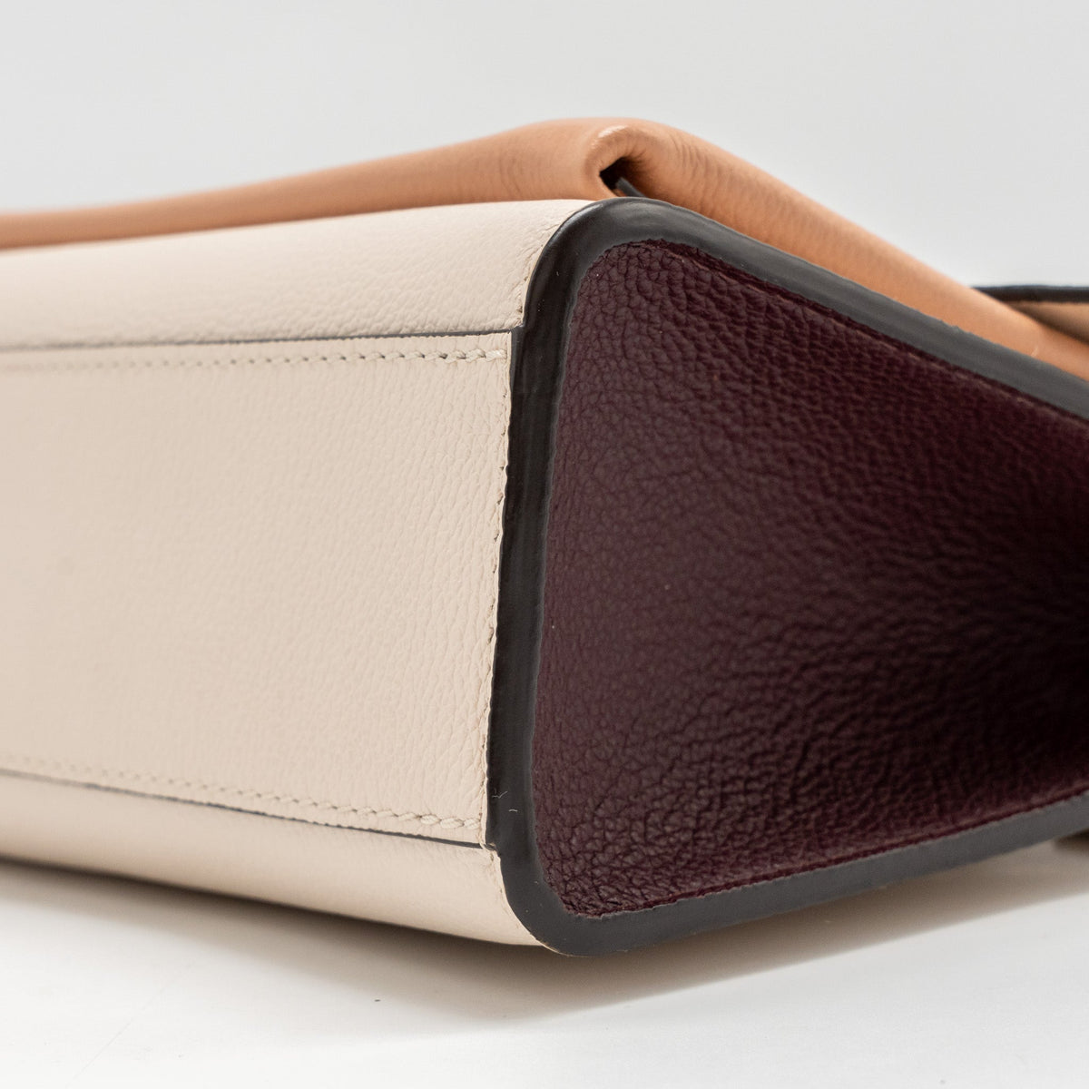 LOUIS VUITTON MYLOCKME BB CALFSKIN BURGUNDY/WHITE/PINK SHW
