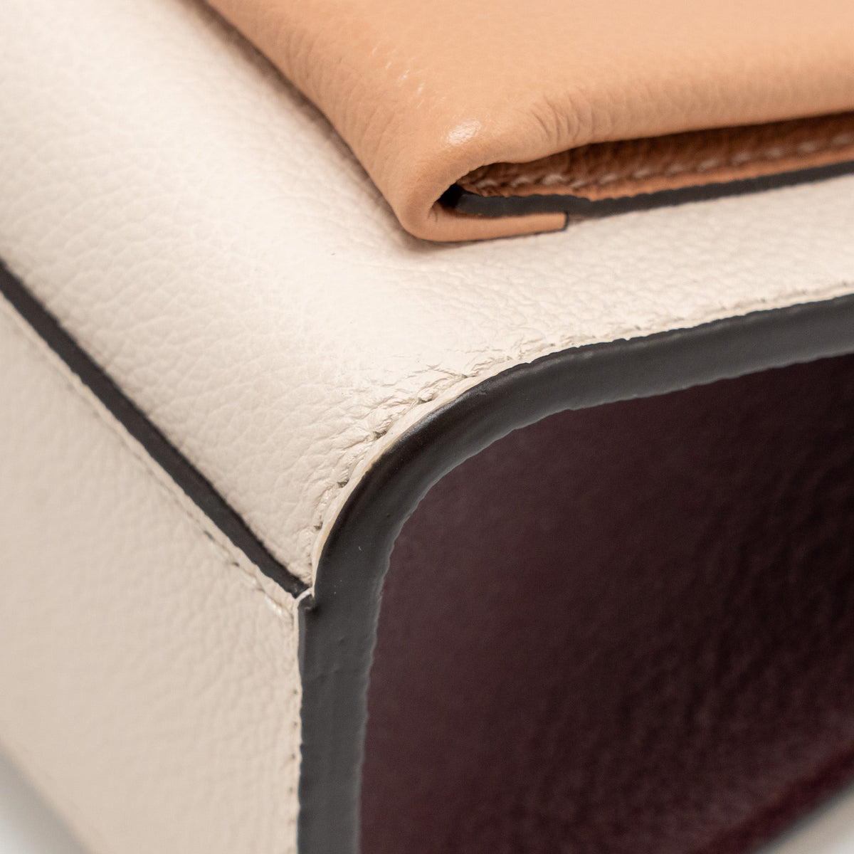 LOUIS VUITTON MYLOCKME BB CALFSKIN BURGUNDY/WHITE/PINK SHW