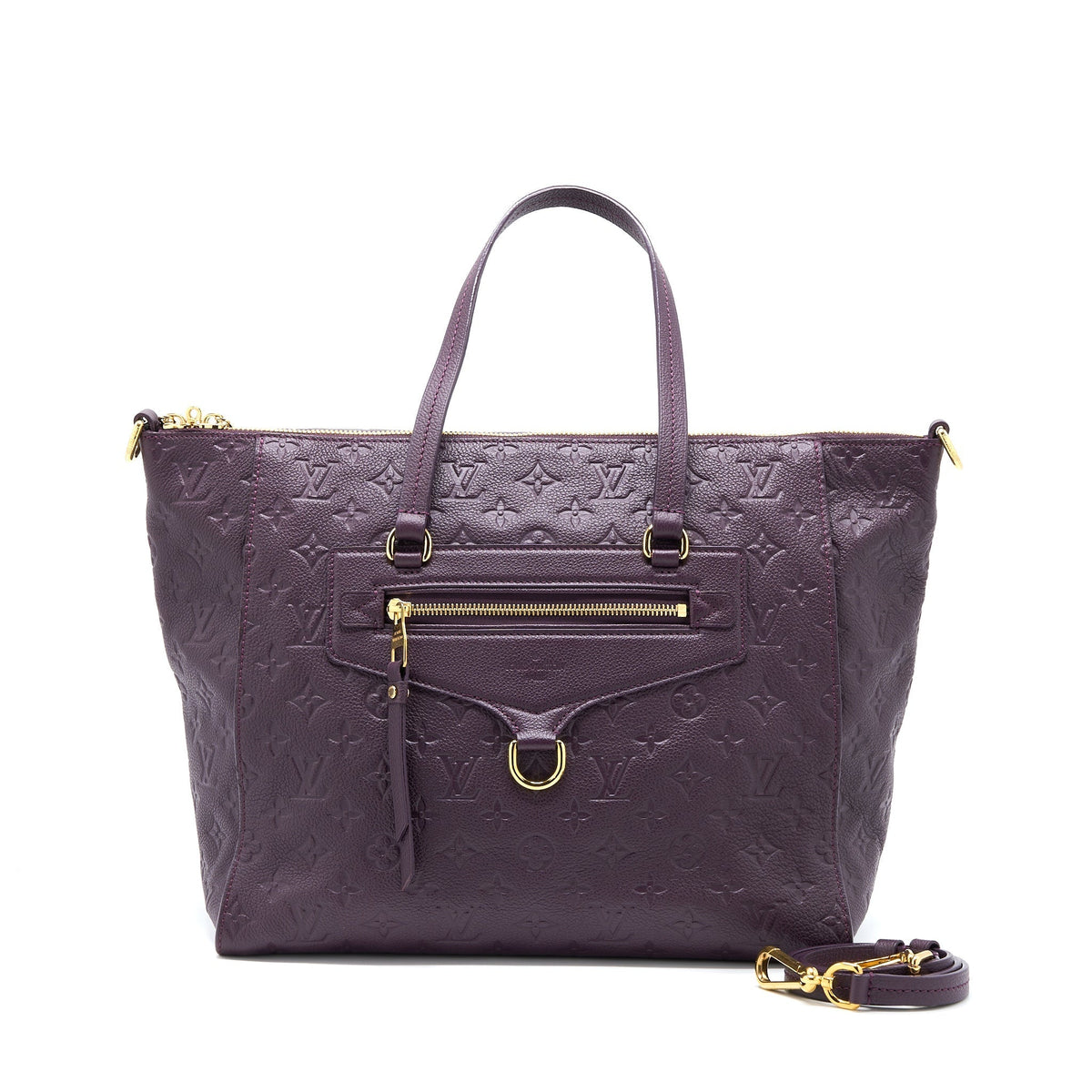 LOUIS VUITTON PETILLANCE TOTE BAG MONOGRAM EMPREINTE DARK PURPLE GHW