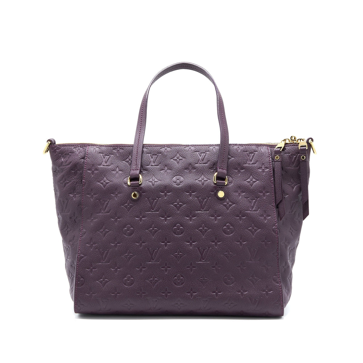 LOUIS VUITTON PETILLANCE TOTE BAG MONOGRAM EMPREINTE DARK PURPLE GHW