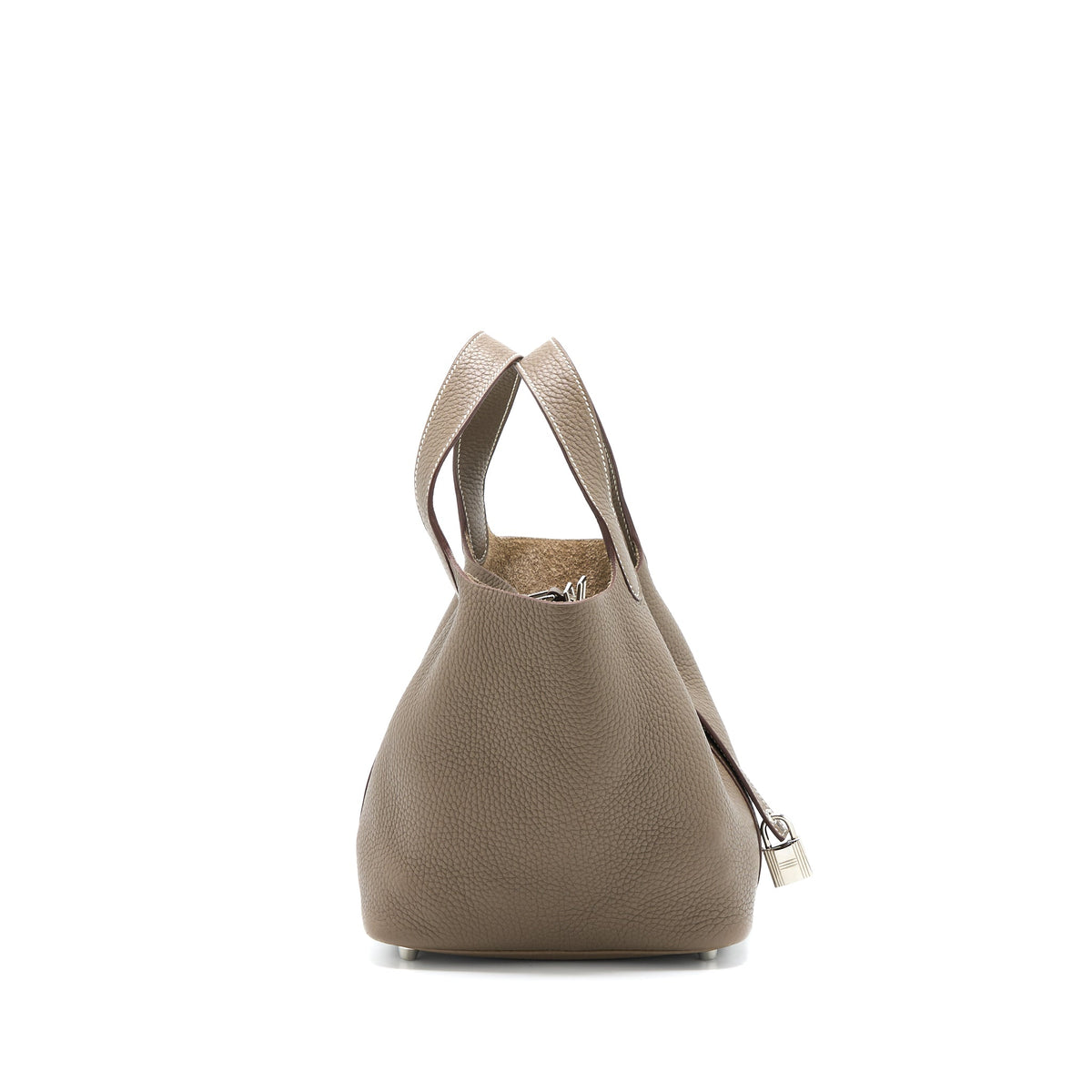 Hermes Picotin 18 Lock Bag Clemence Etoupe SHW