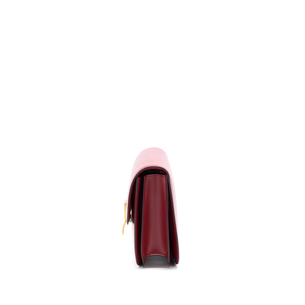 CELINE MEDIUM CLASSIC BOX BAG CALFSKIN RED GHW