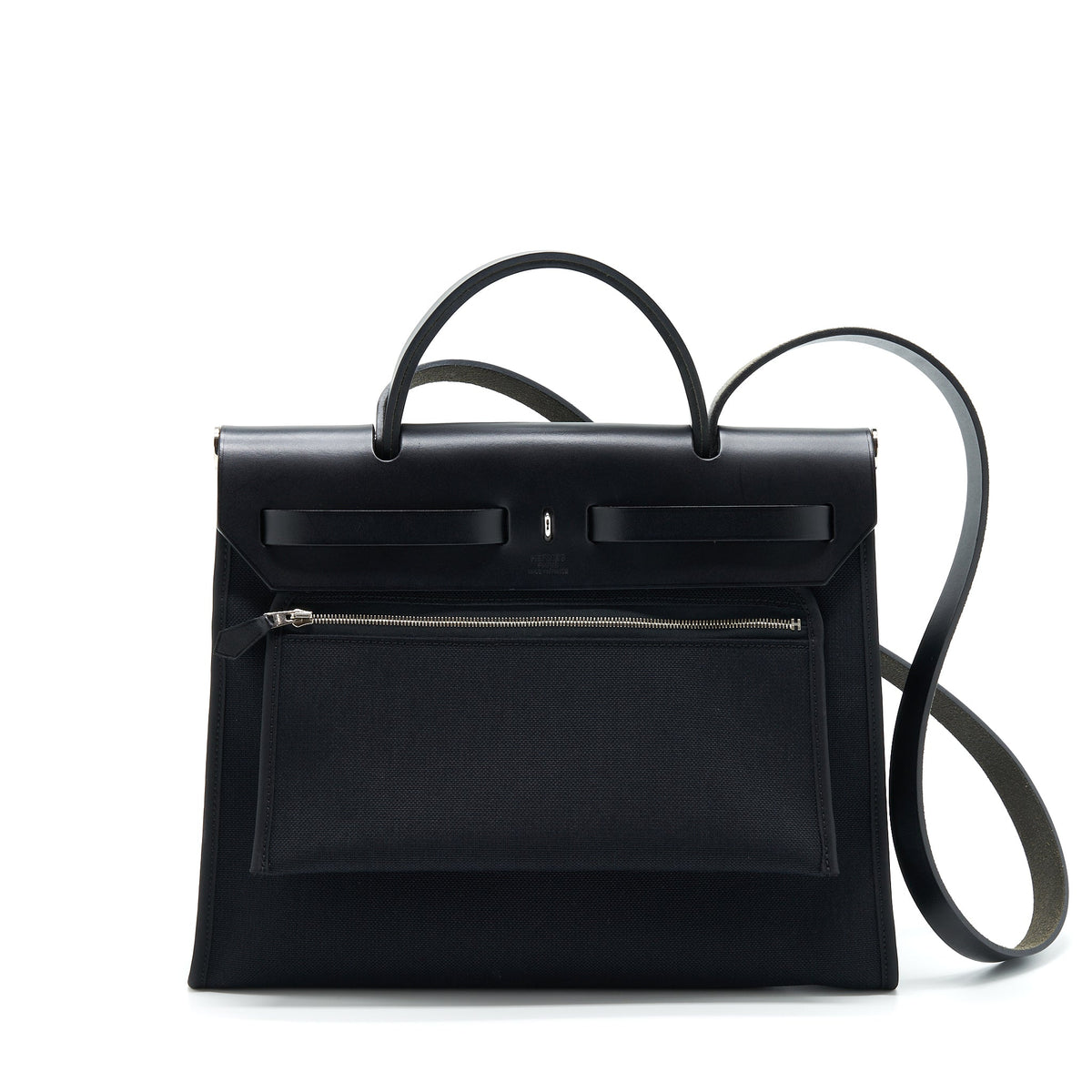 Hermes Herbag Zip 31 Bag Canvas Black SHW