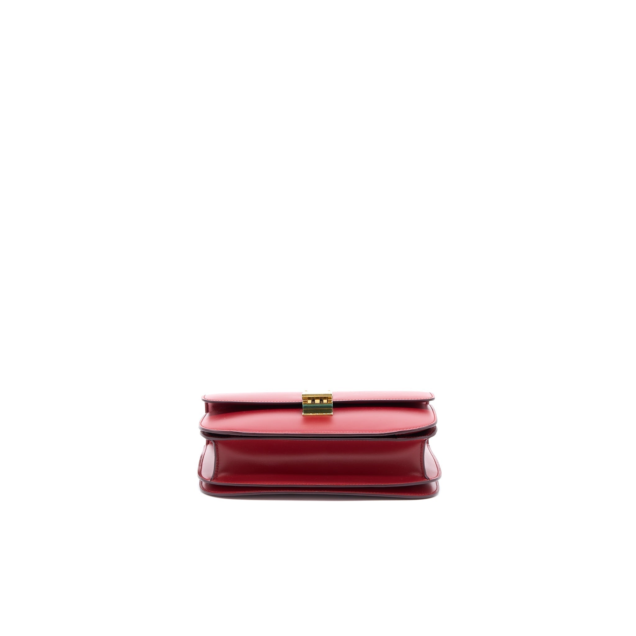 CELINE MEDIUM CLASSIC BOX BAG CALFSKIN RED GHW